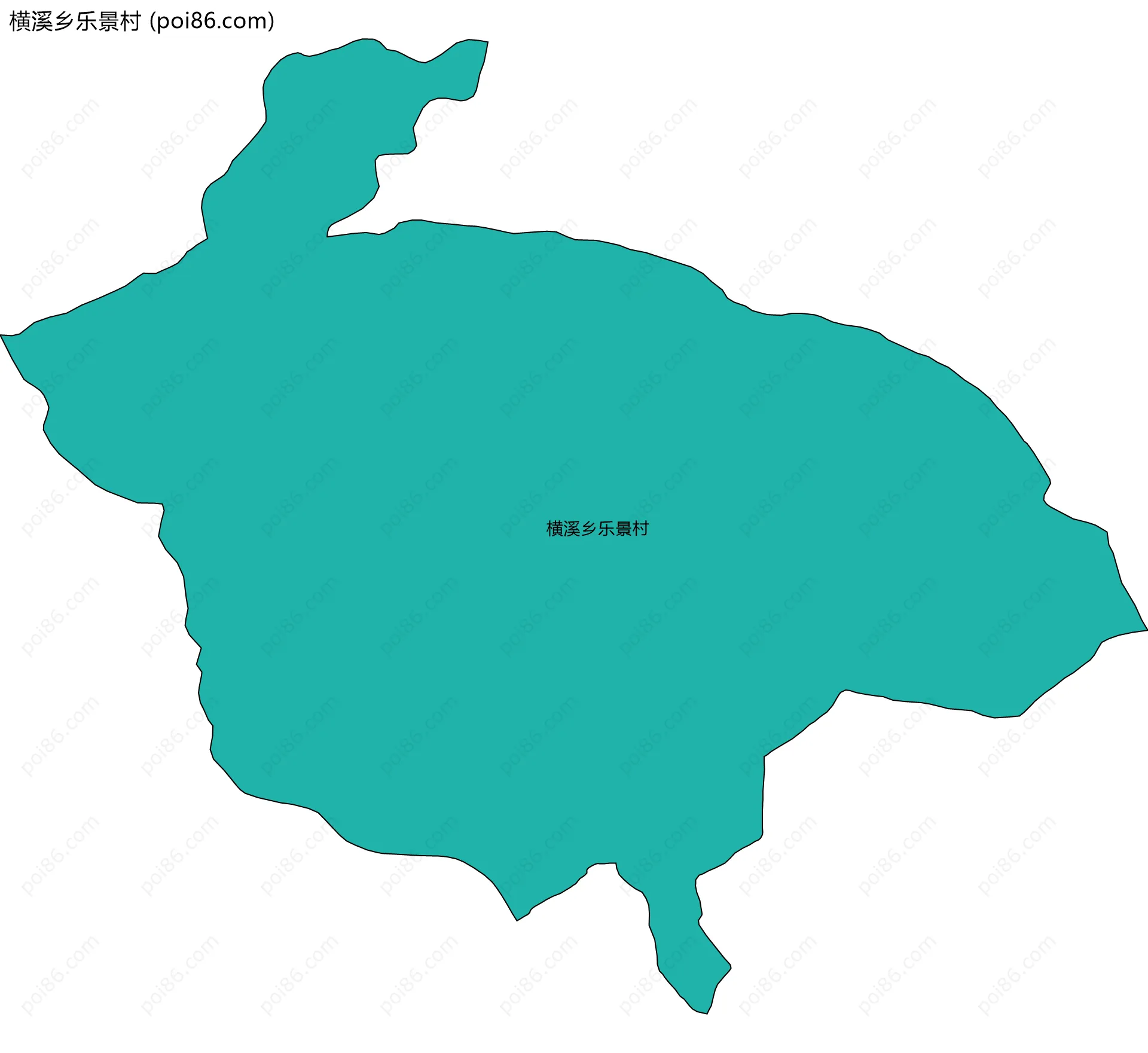 横溪乡乐景村边界地图