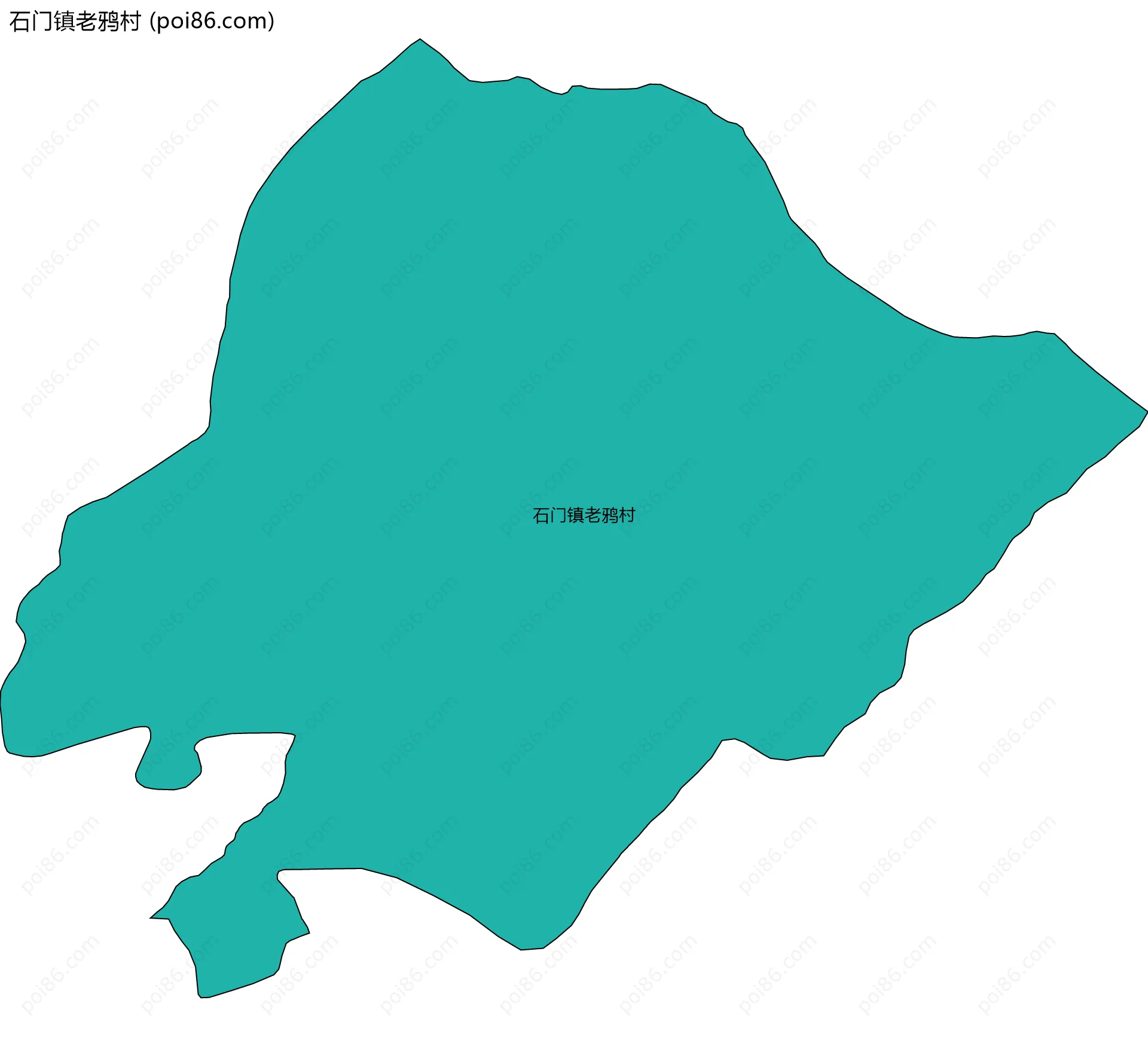 石门镇老鸦村边界地图