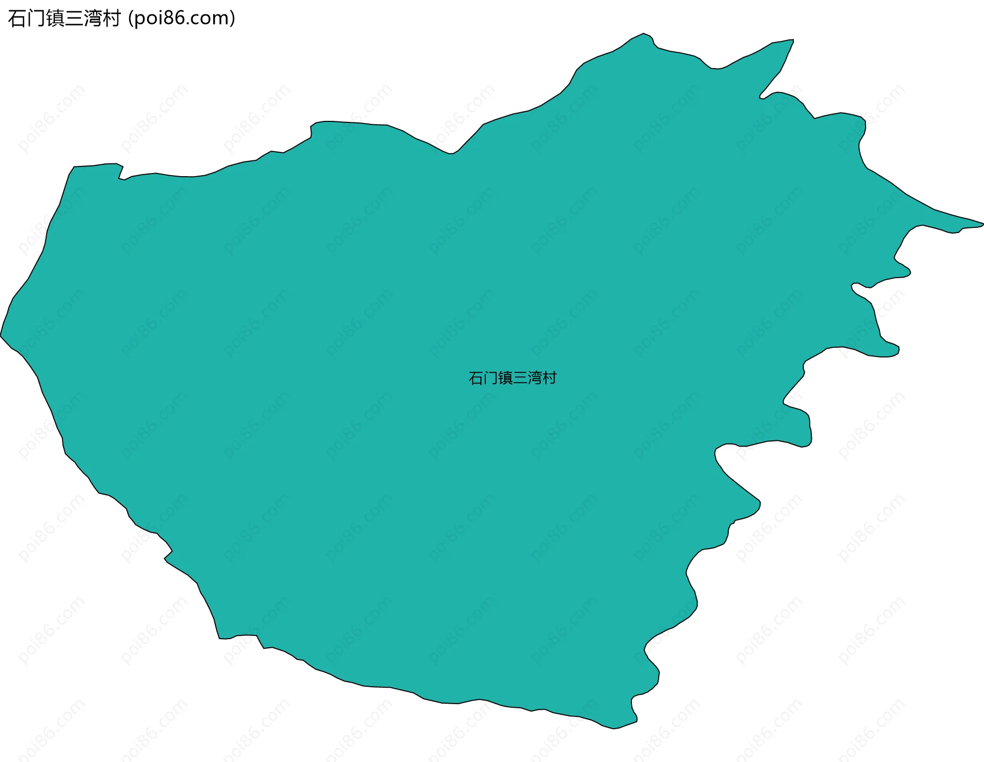 石门镇三湾村边界地图