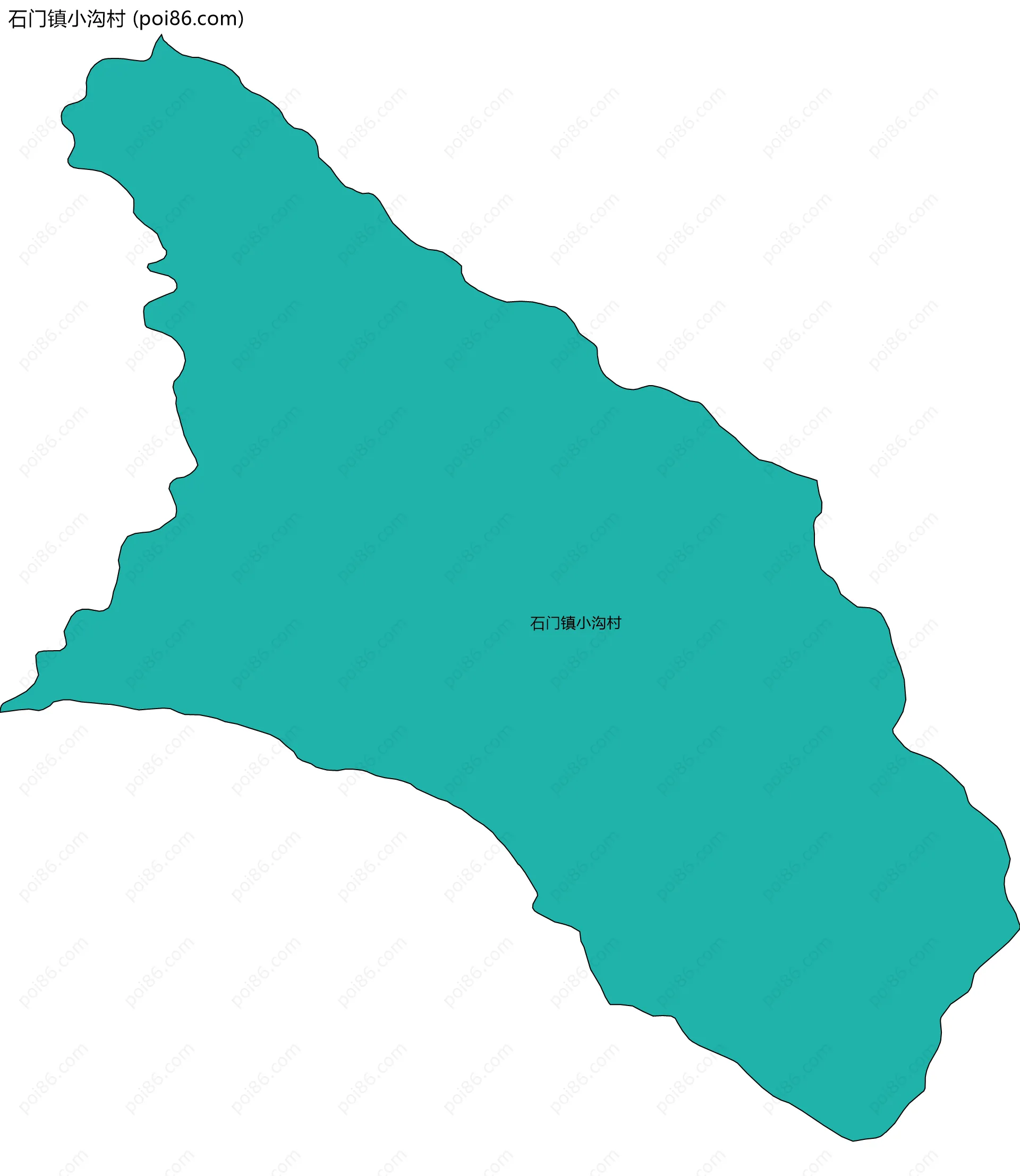 石门镇小沟村边界地图