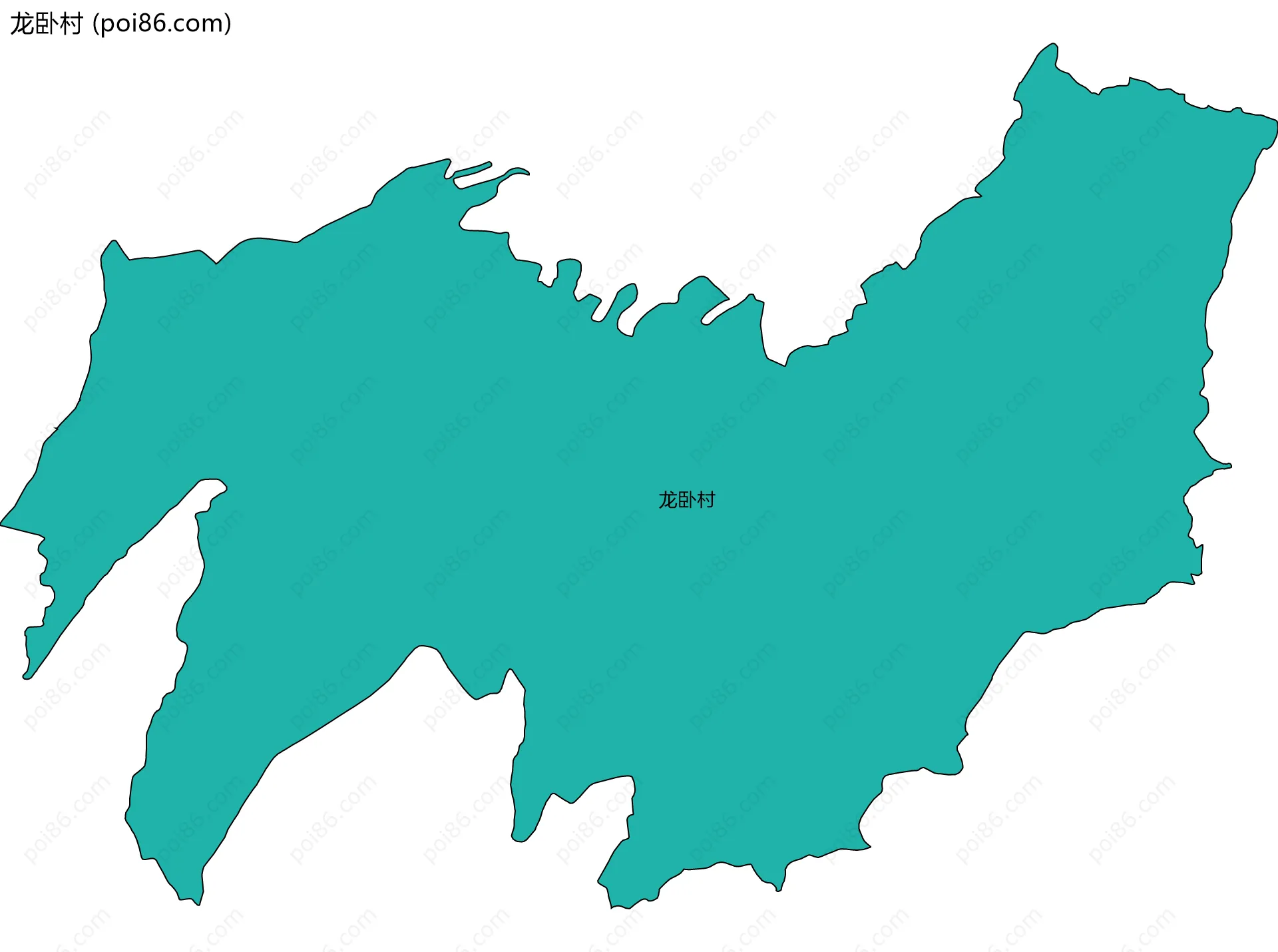 龙卧村边界地图