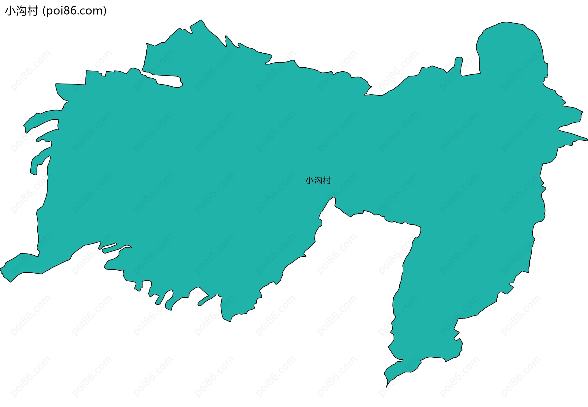 小沟村边界地图