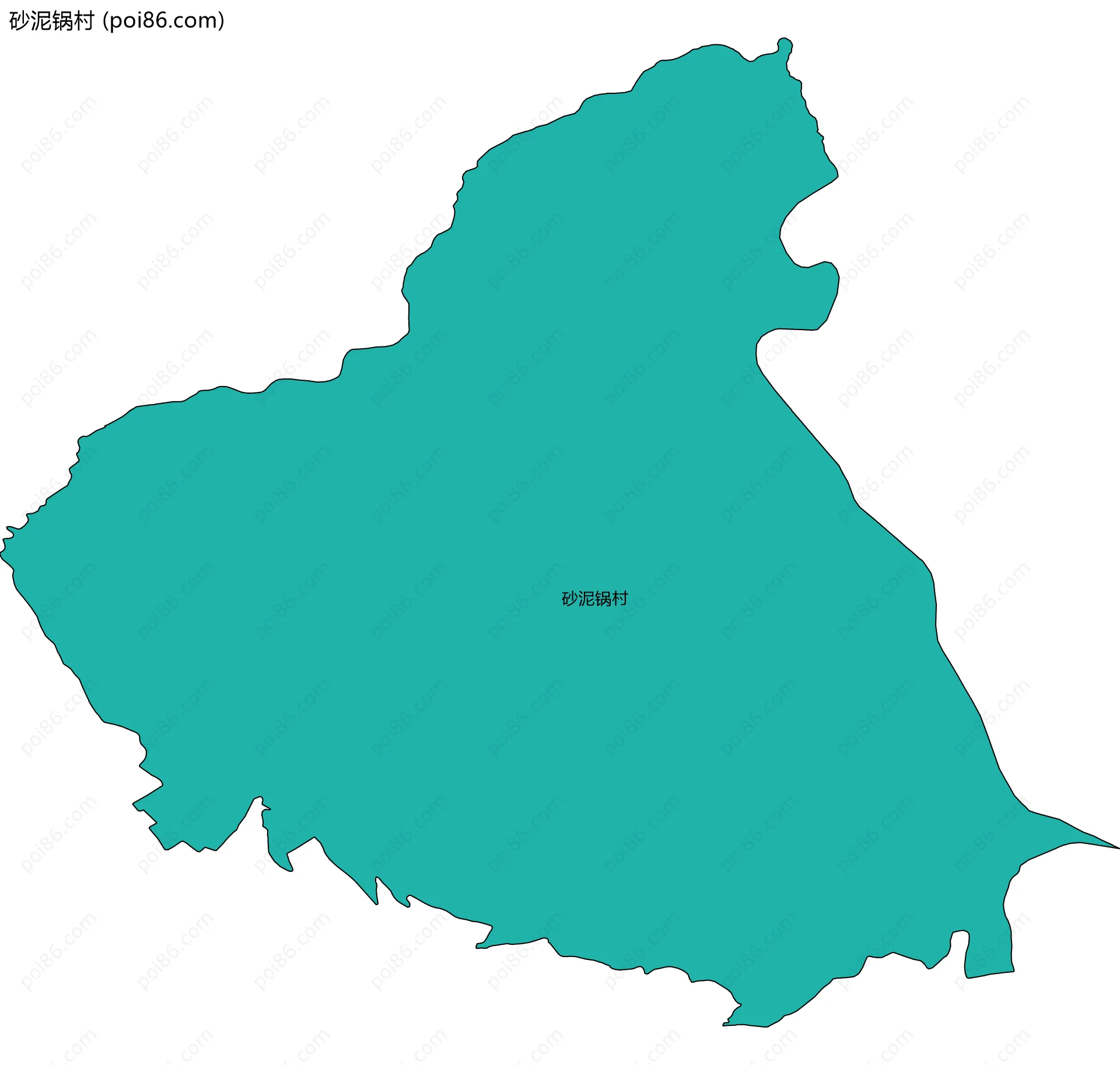 砂泥锅村边界地图