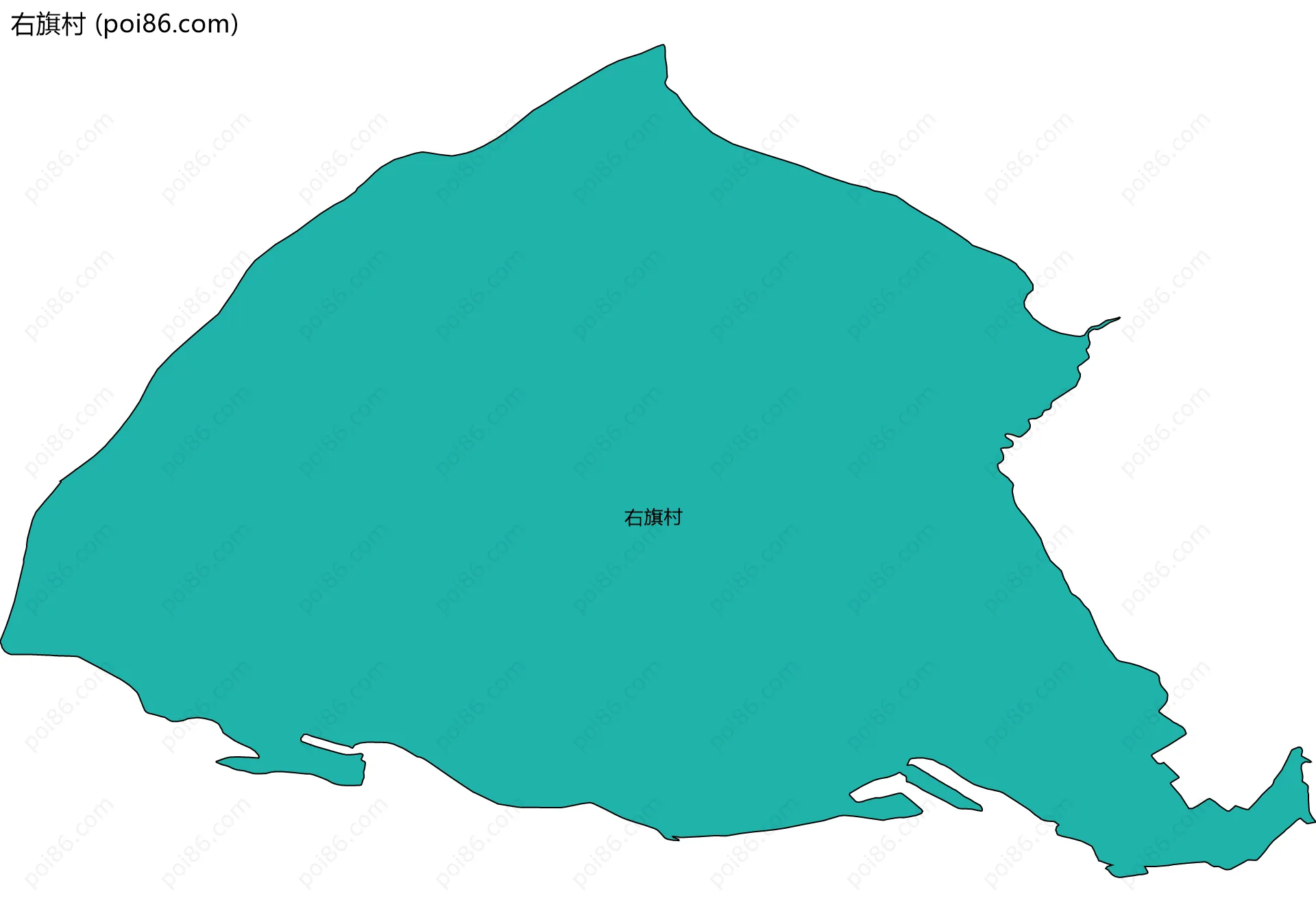 右旗村边界地图