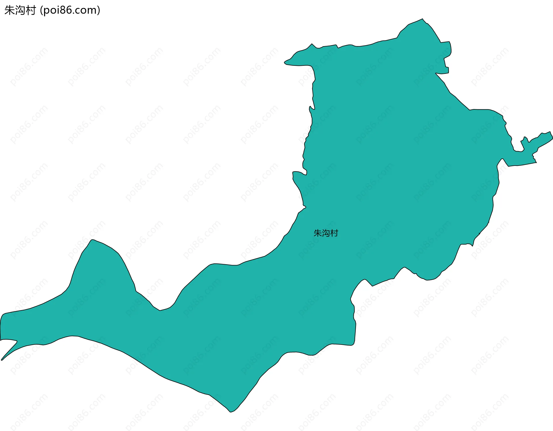 朱沟村边界地图