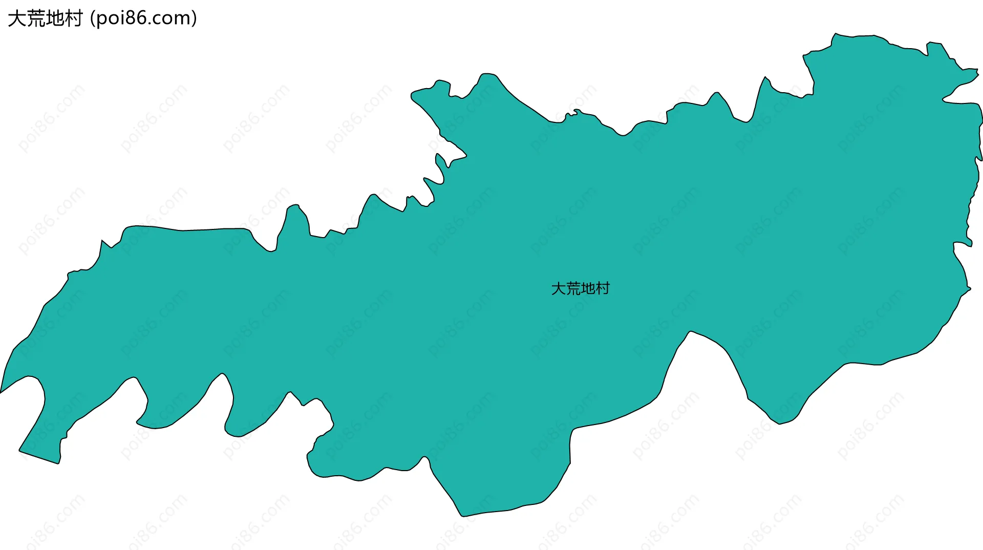 大荒地村边界地图