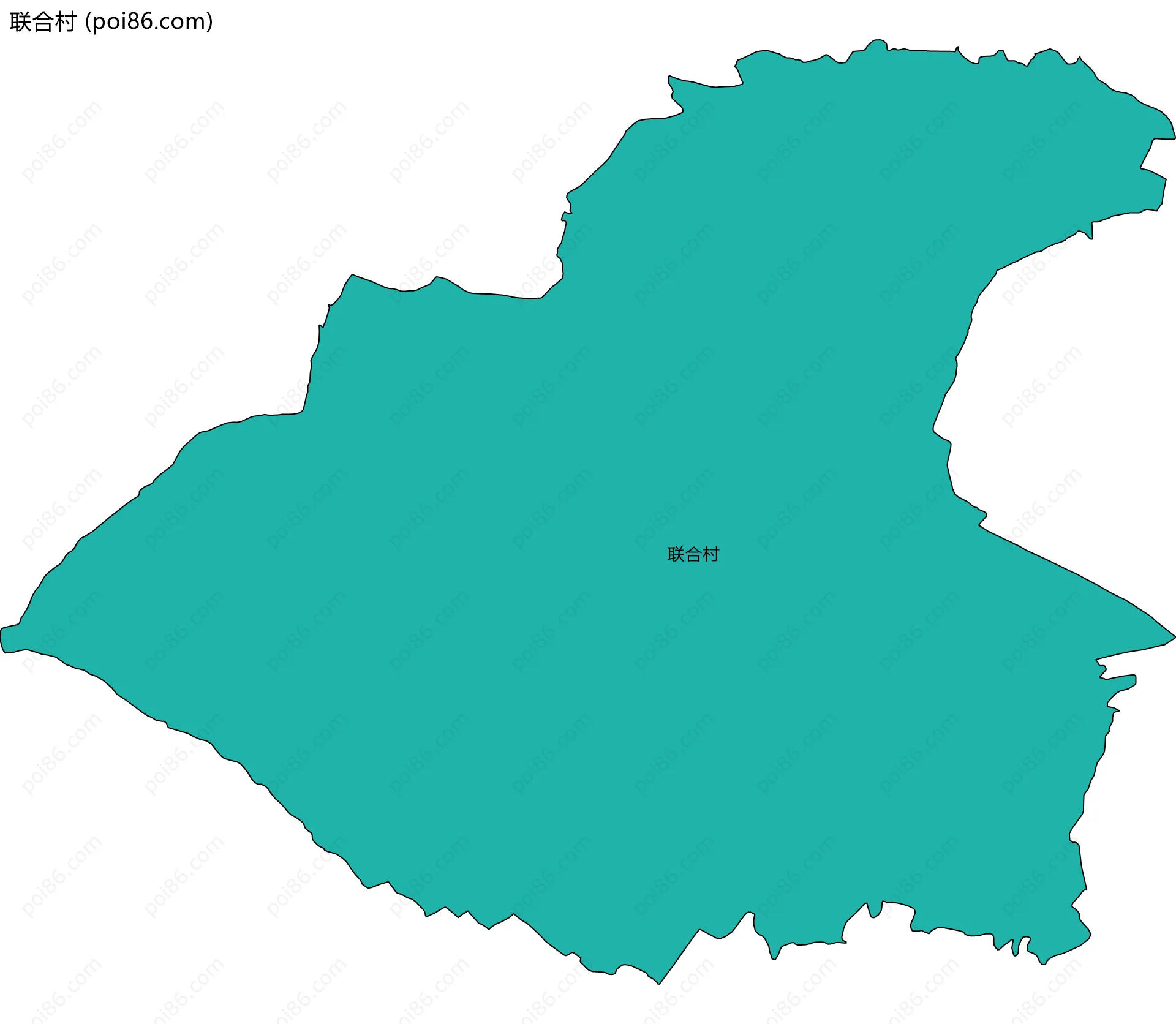 联合村边界地图