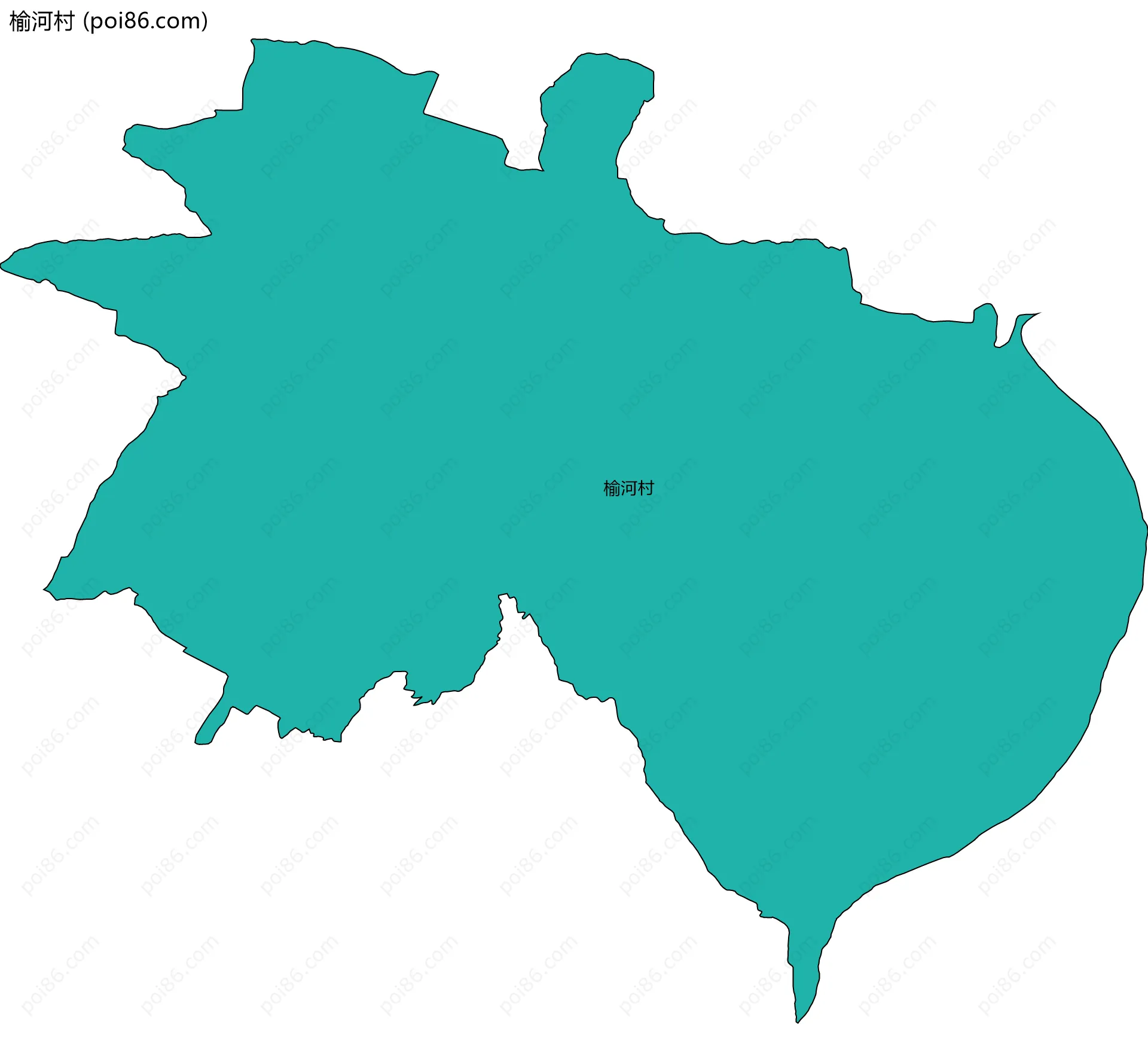 榆河村边界地图