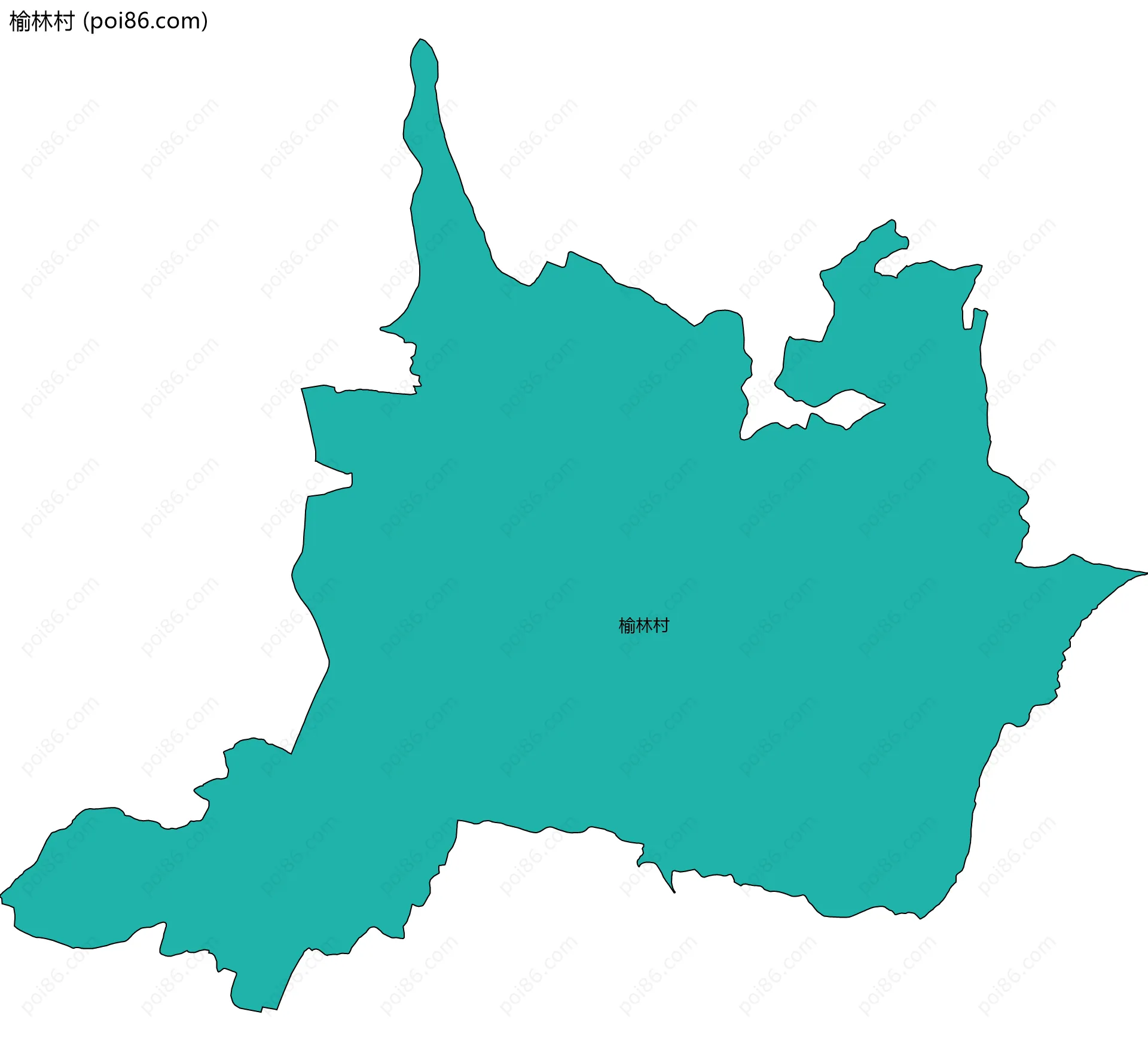 榆林村边界地图