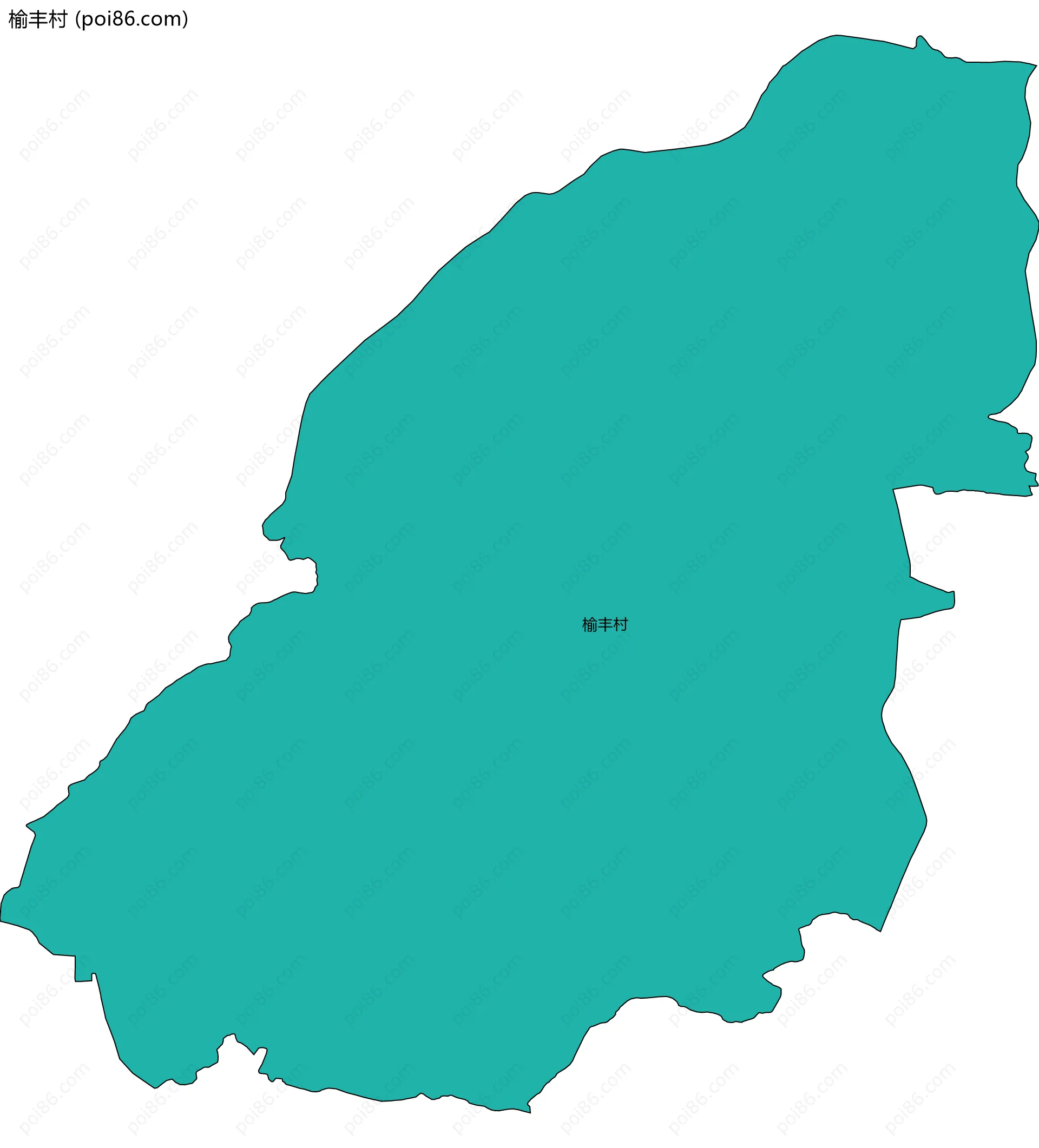 榆丰村边界地图