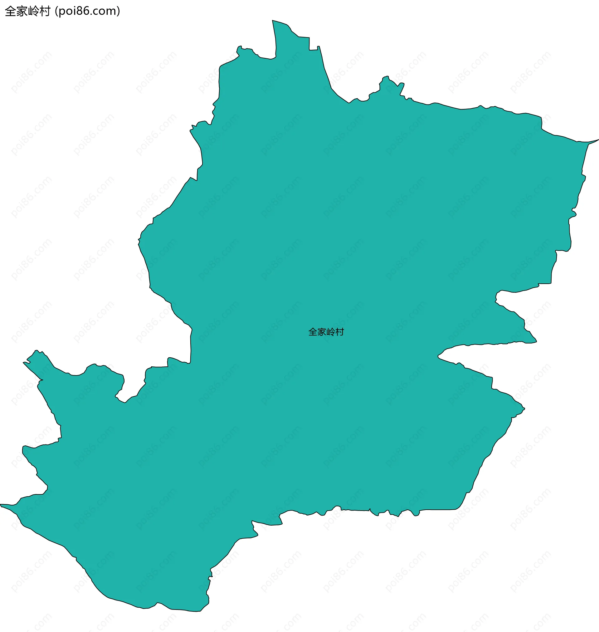 全家岭村边界地图