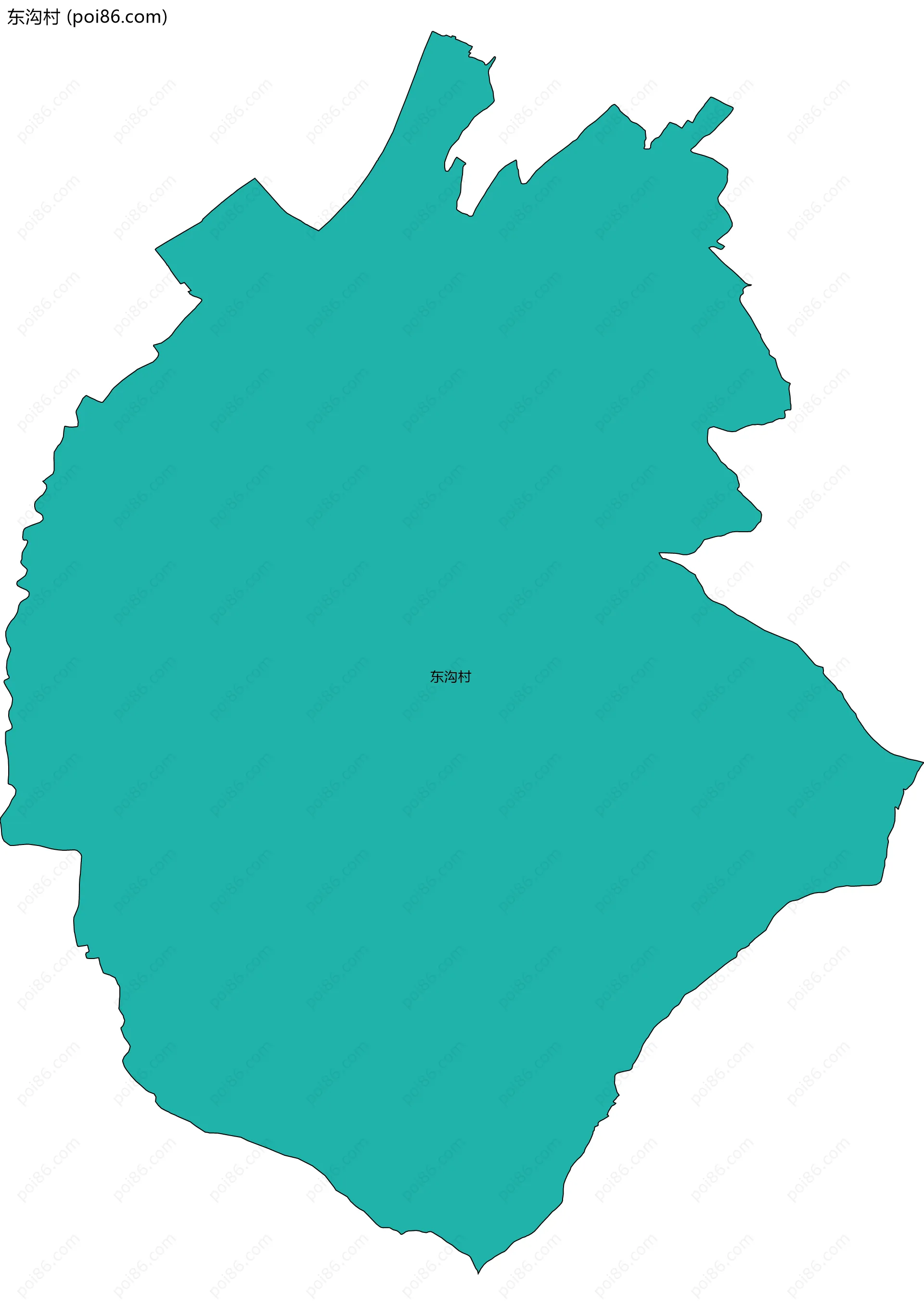 东沟村边界地图