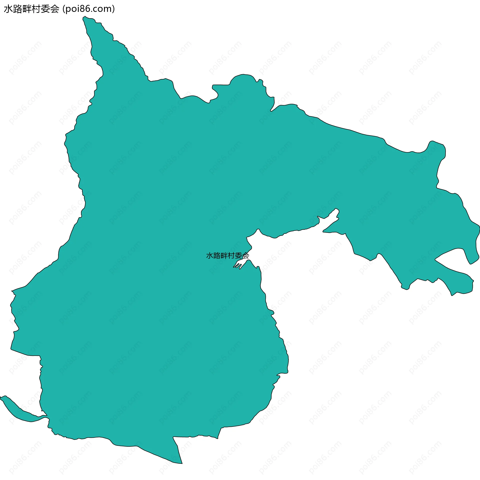 水路畔村委会边界地图