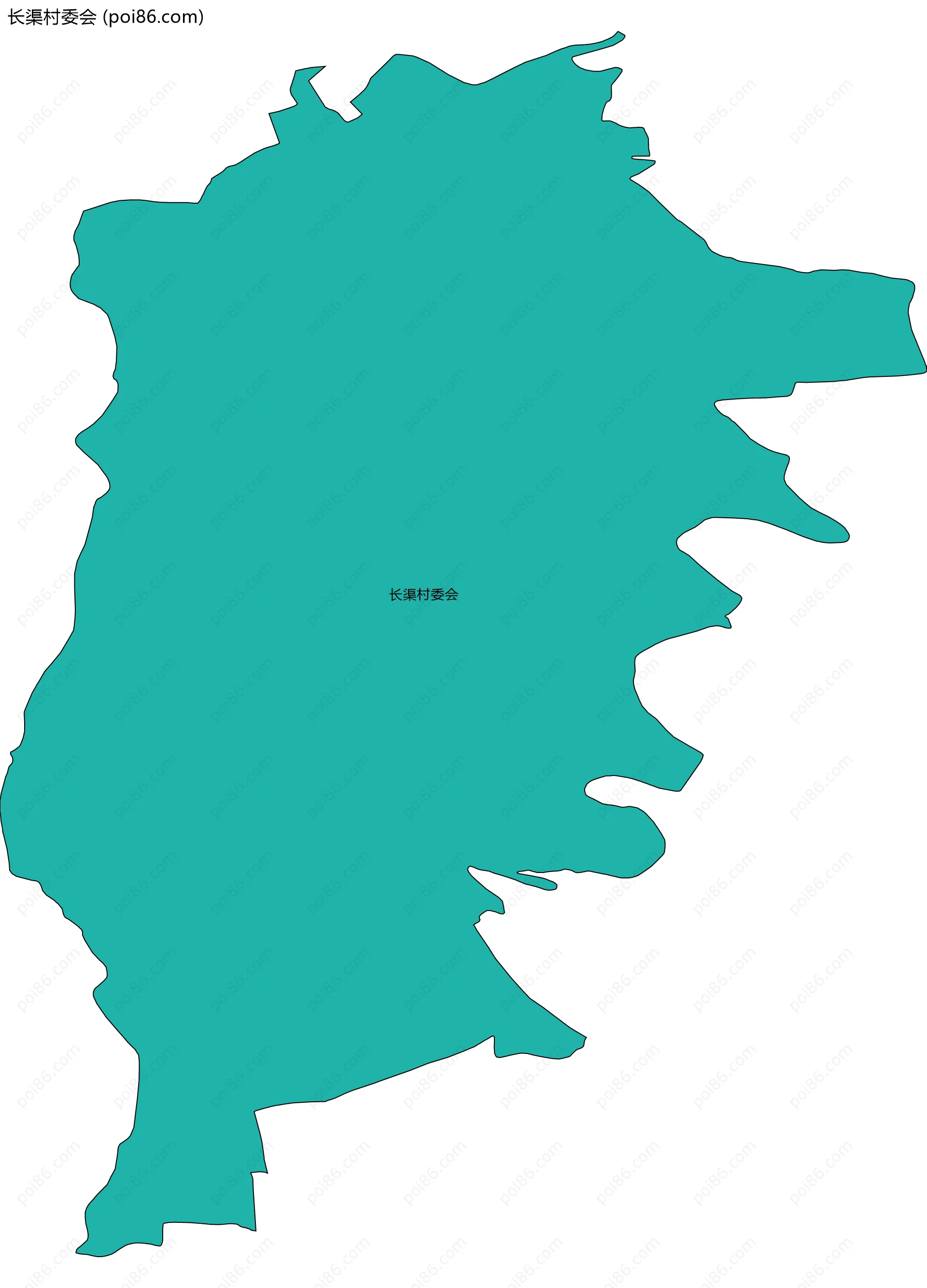 长渠村委会边界地图