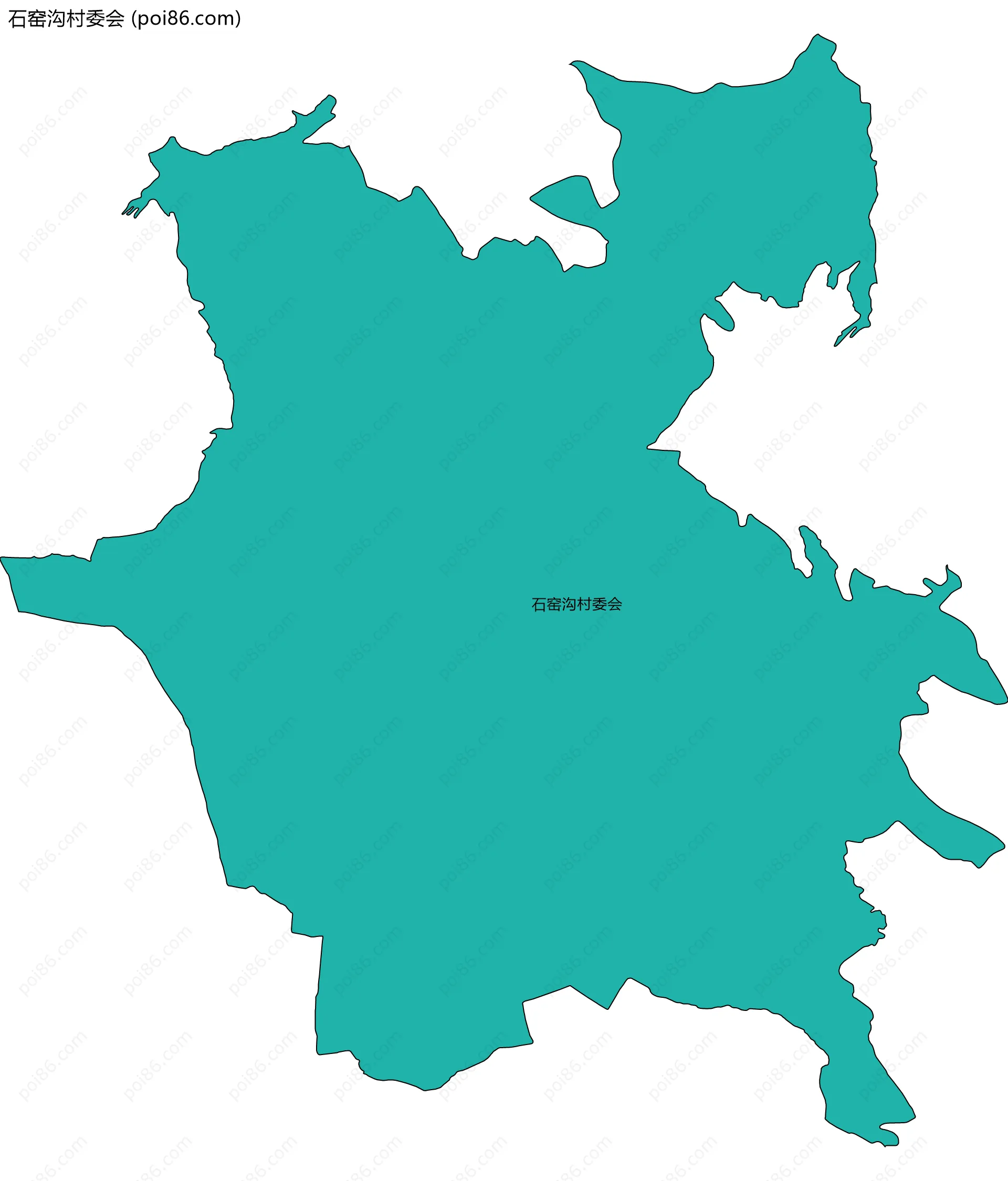 石窑沟村委会边界地图