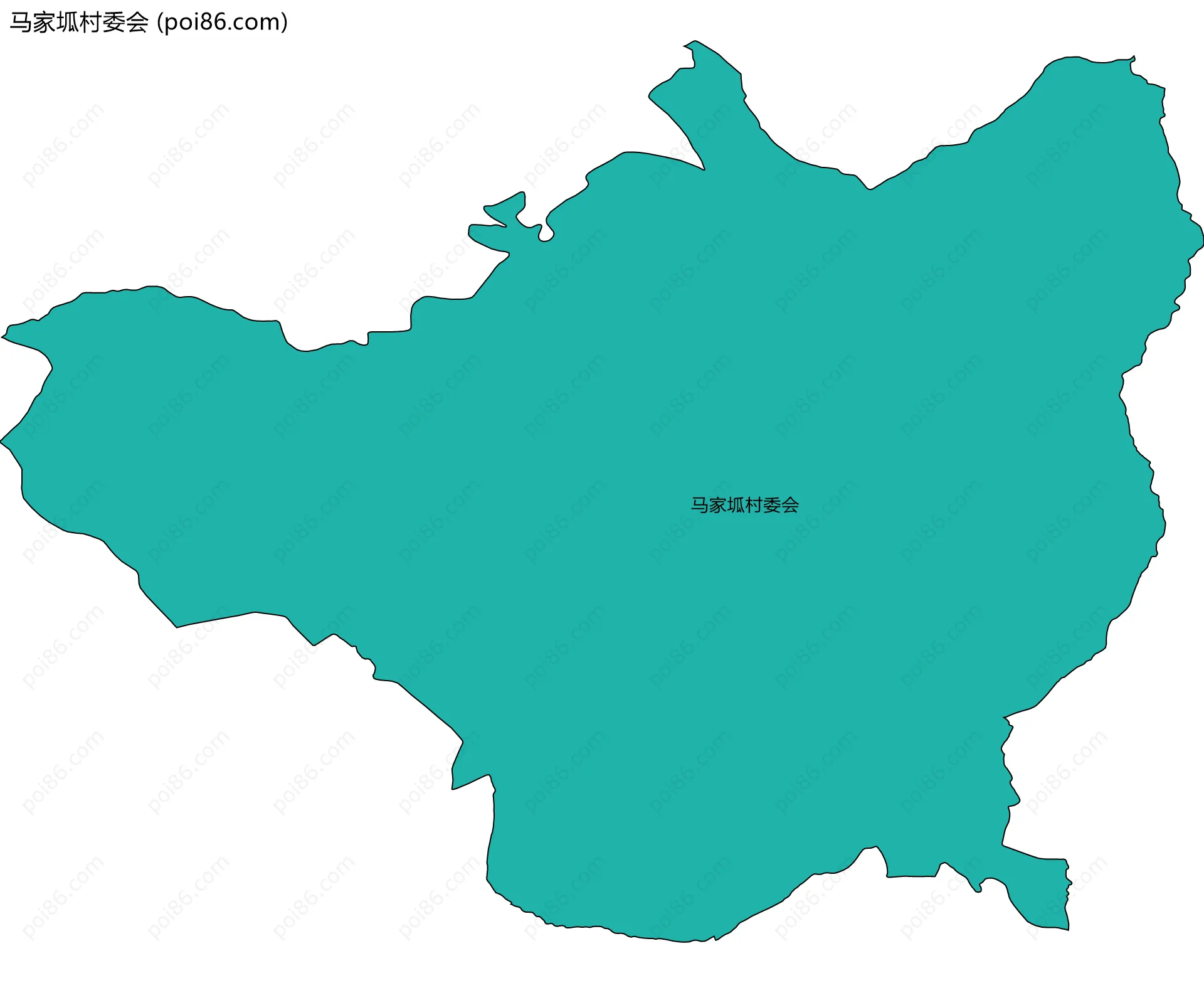 马家坬村委会边界地图