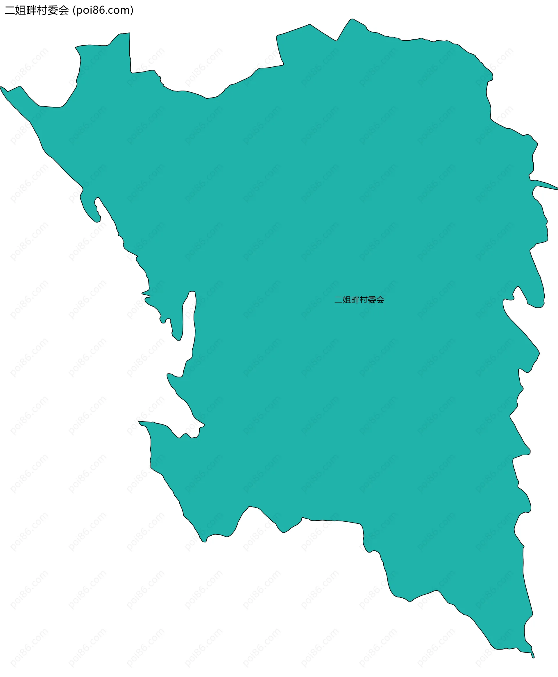 二姐畔村委会边界地图