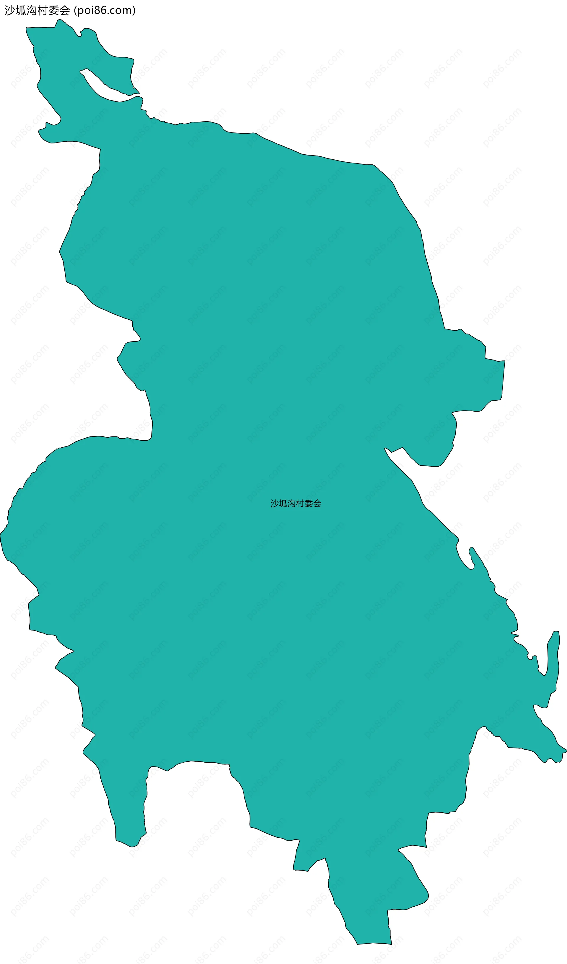 沙坬沟村委会边界地图