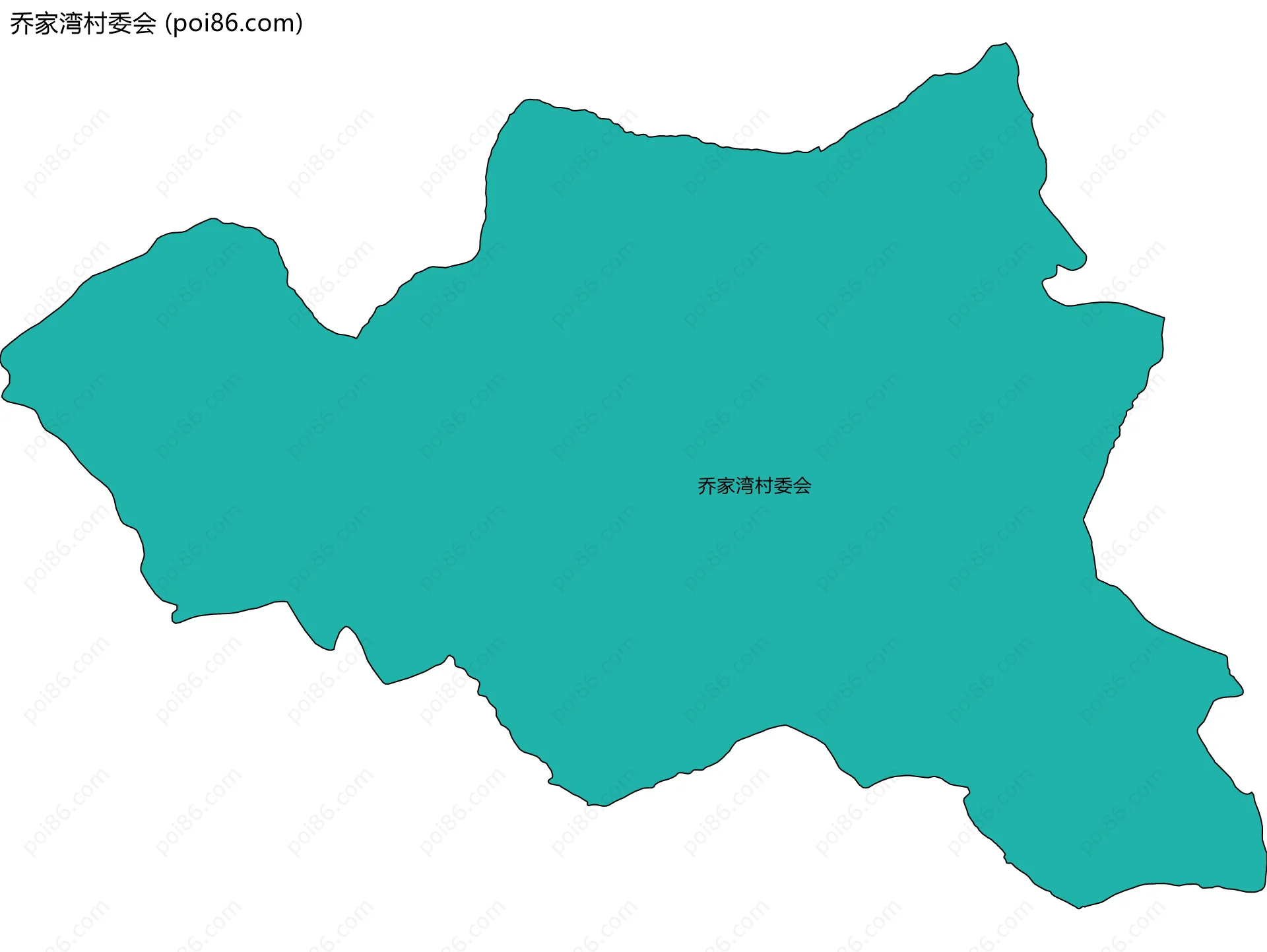 乔家湾村委会边界地图