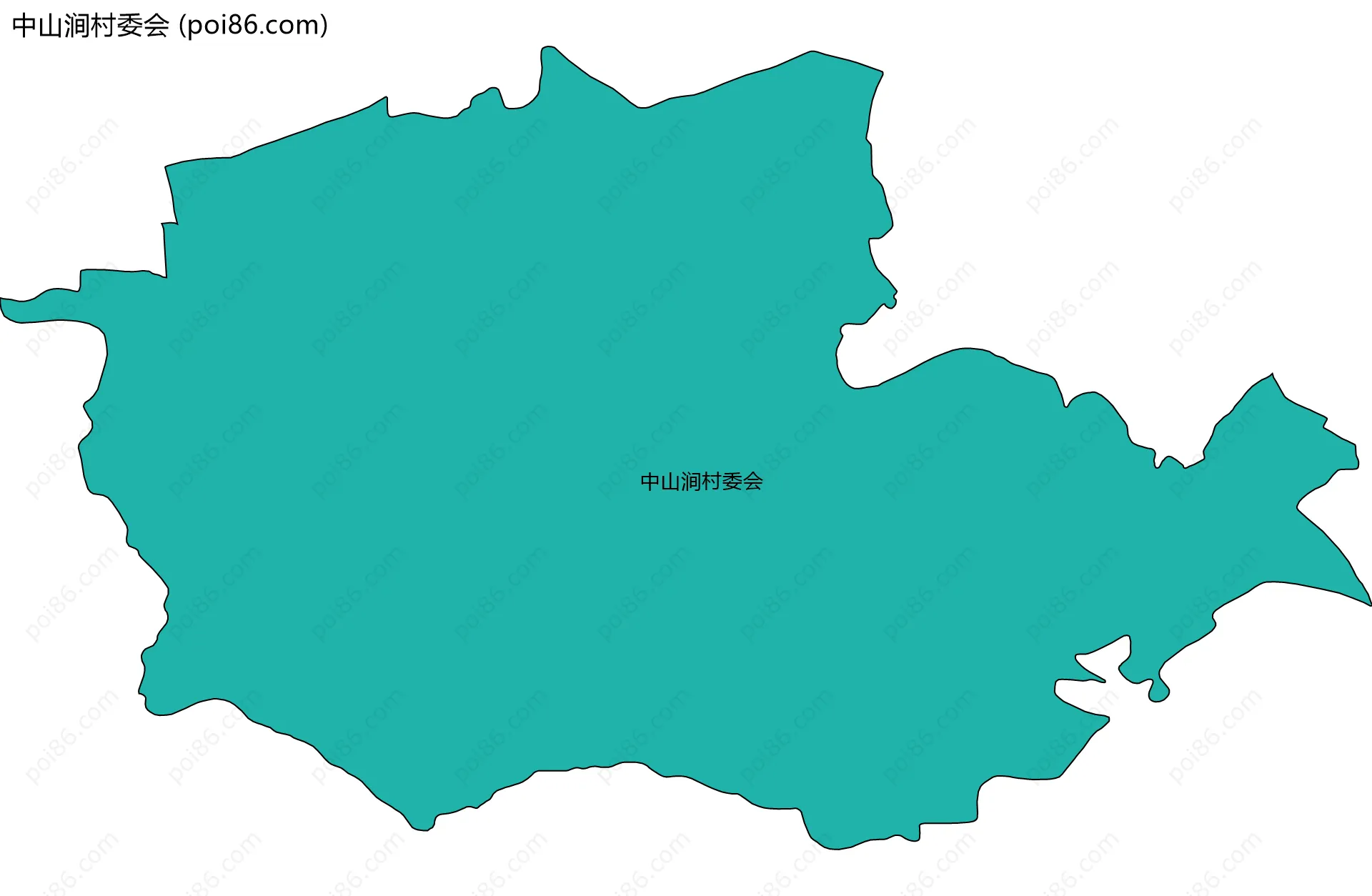 中山涧村委会边界地图