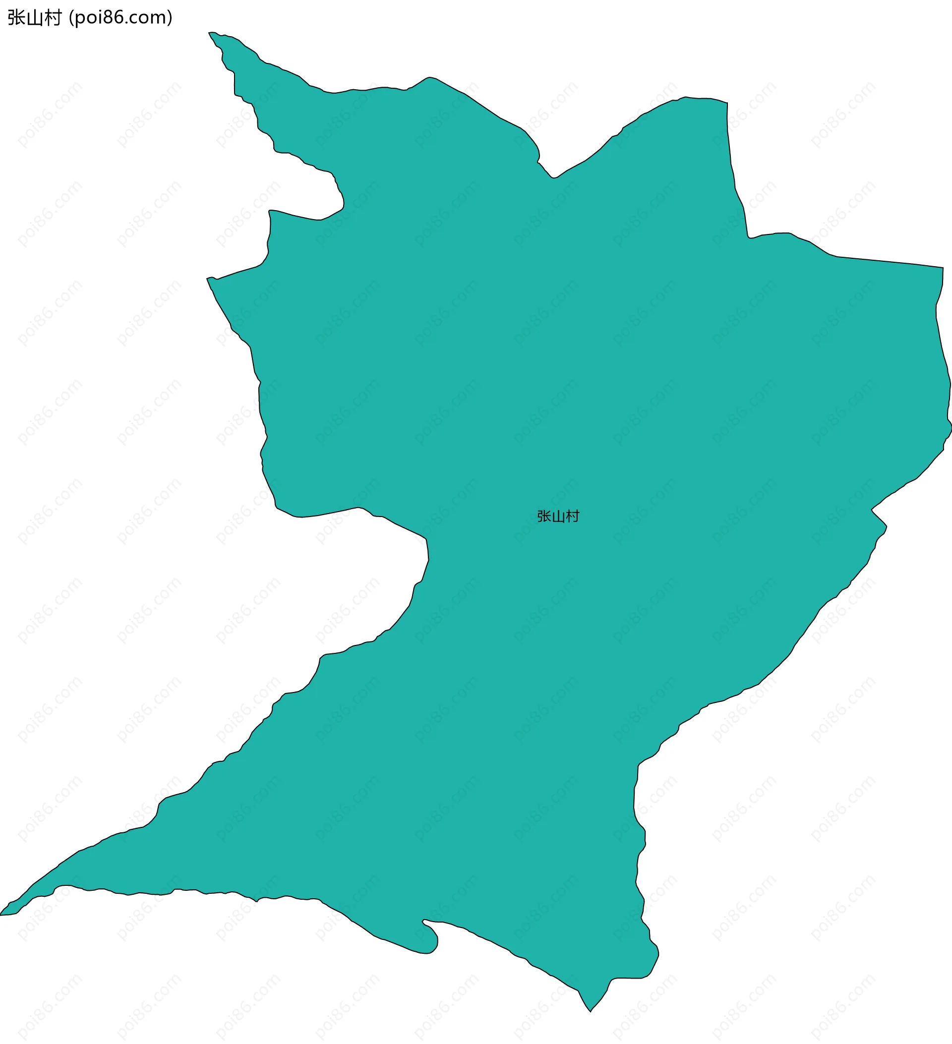 张山村边界地图