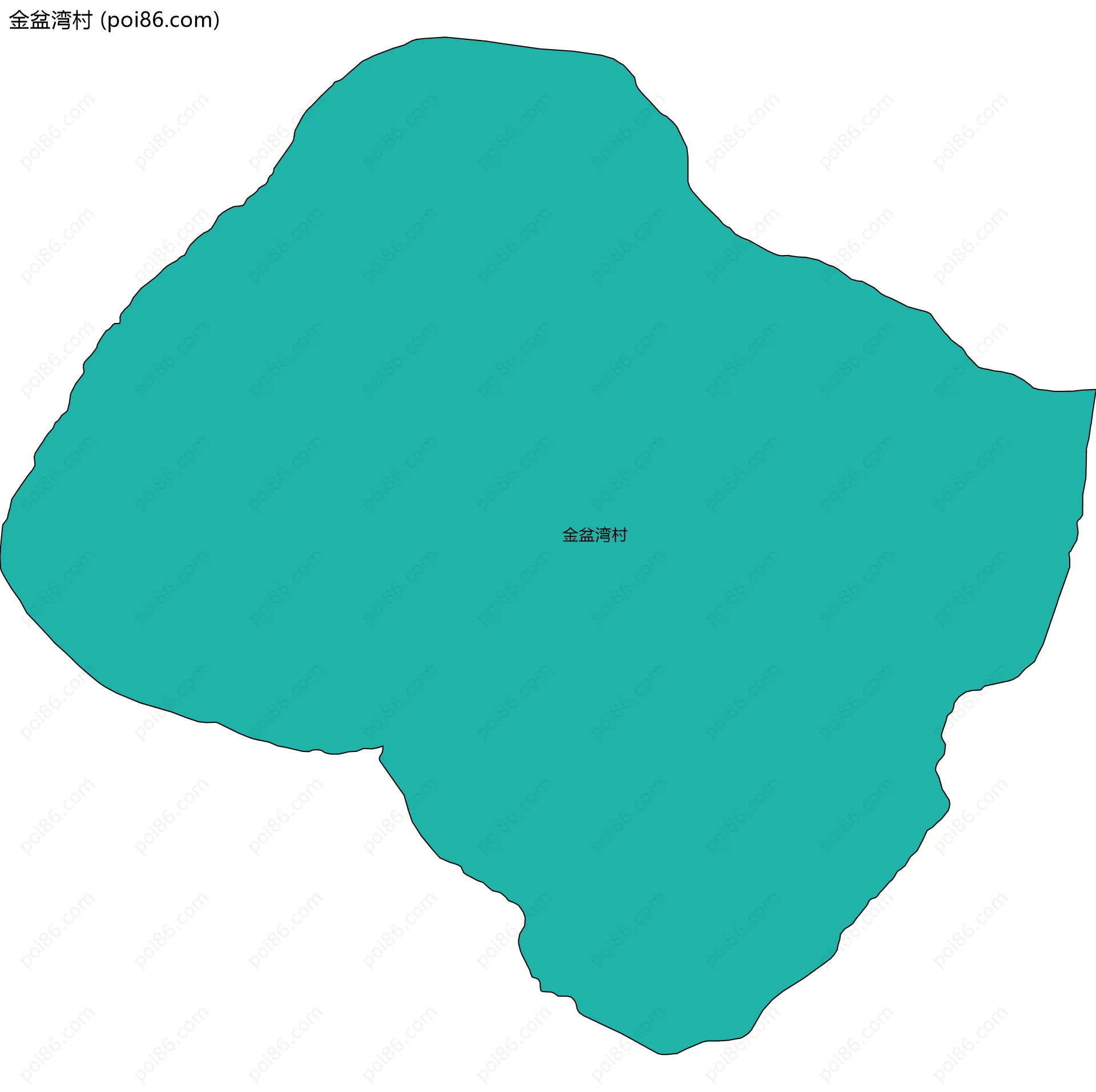 金盆湾村边界地图