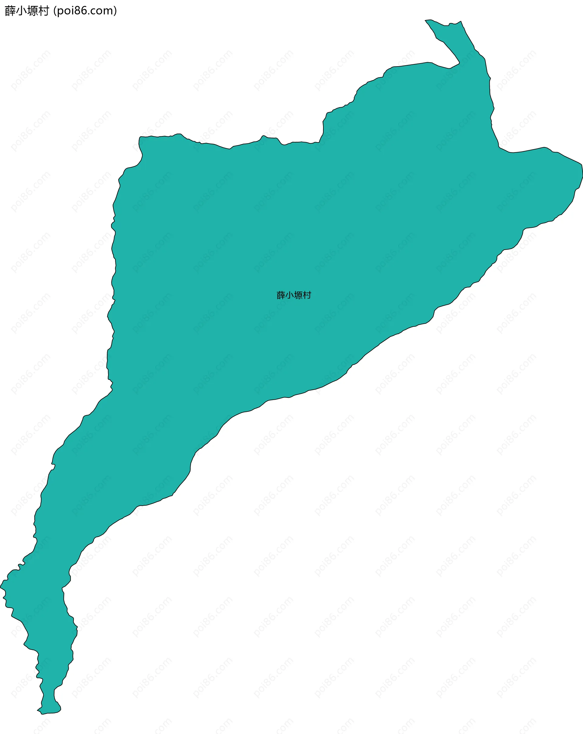 薛小塬村边界地图