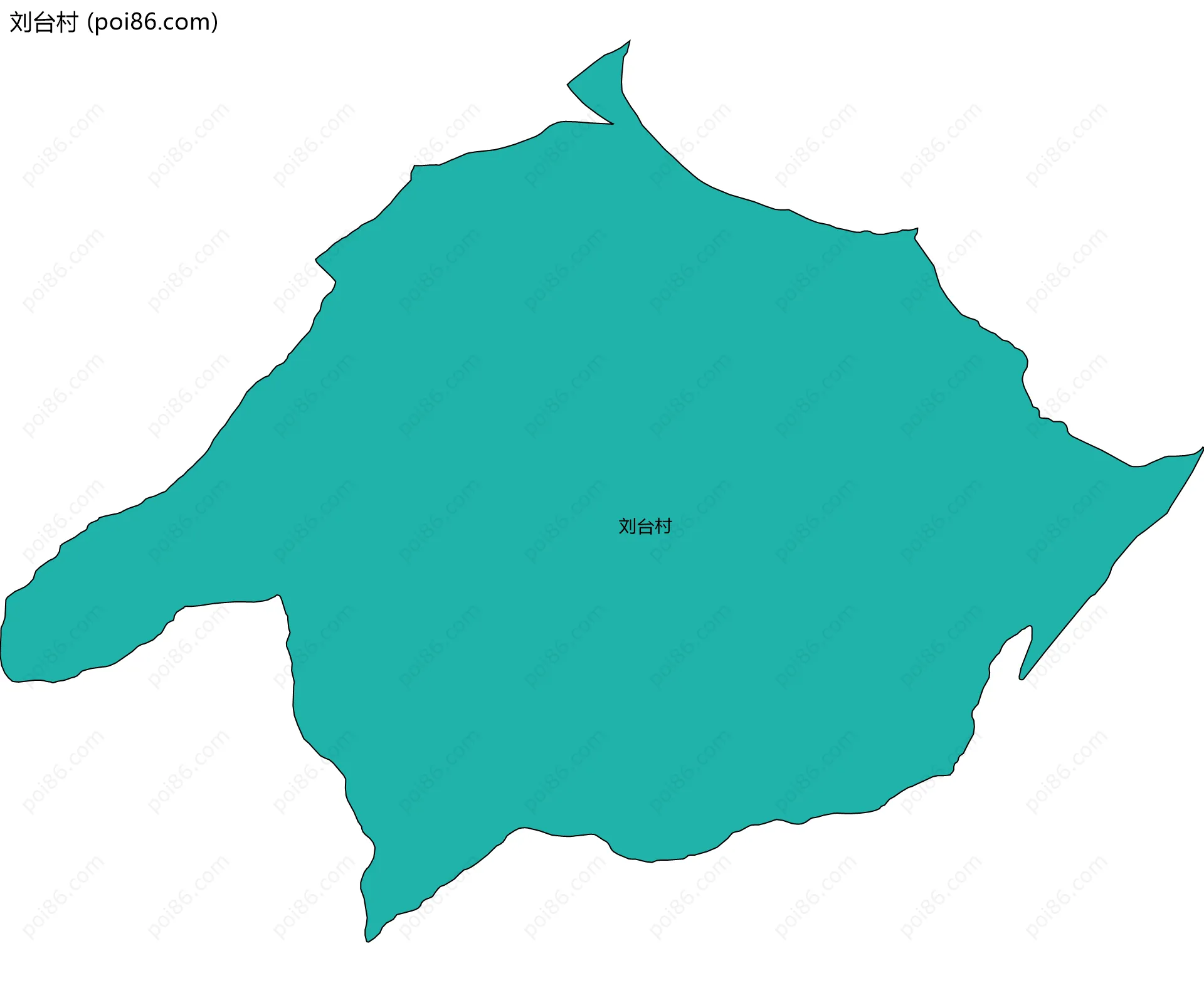 刘台村边界地图