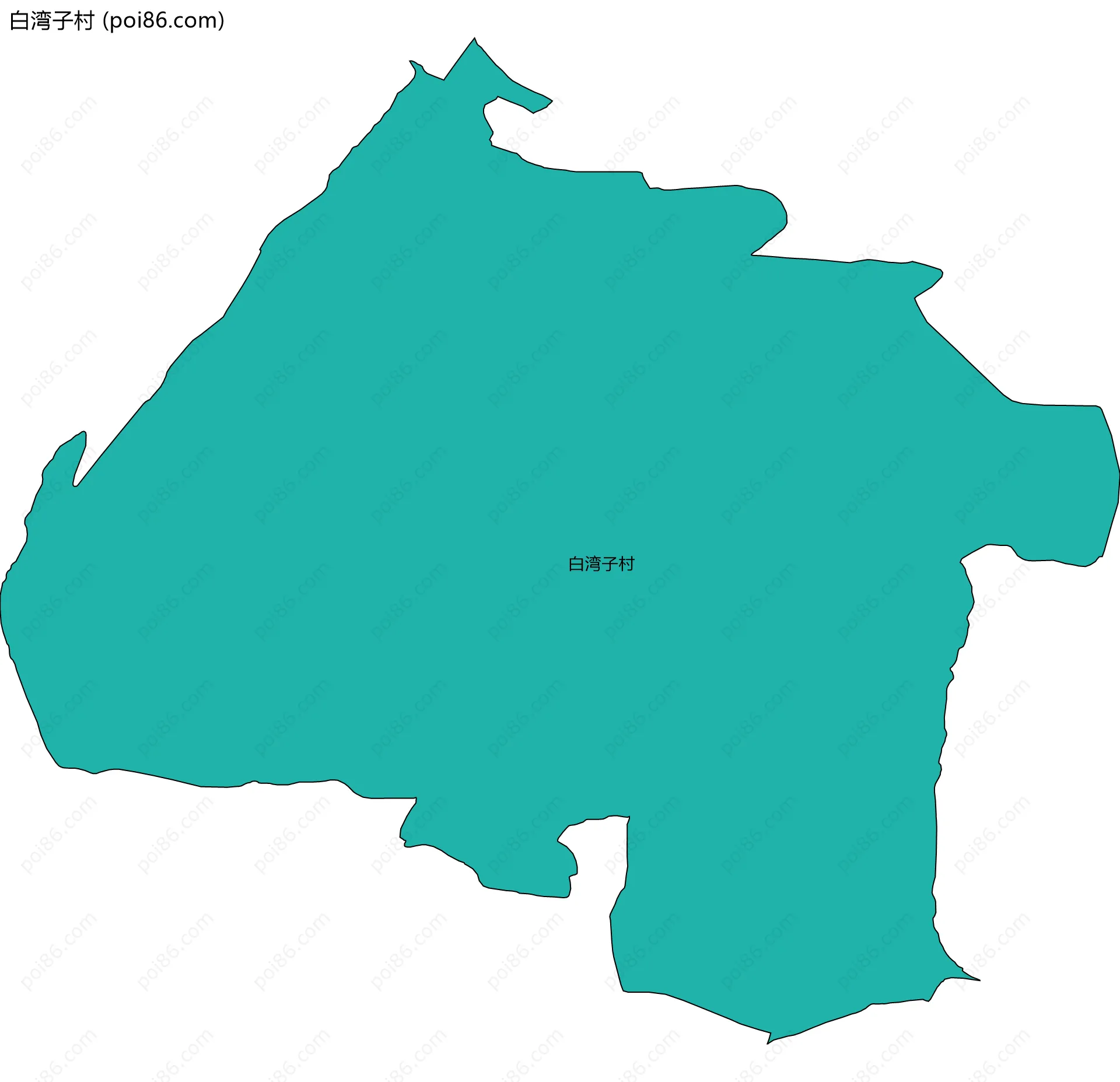 白湾子村边界地图