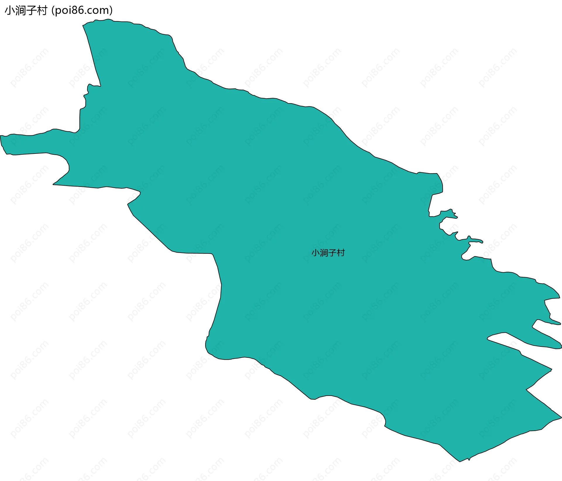 小涧子村边界地图