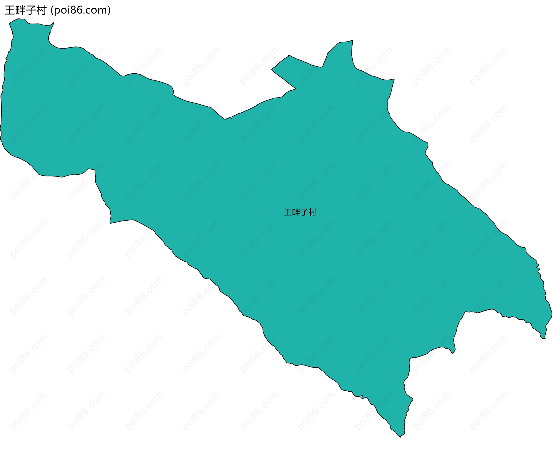 王畔子村边界地图