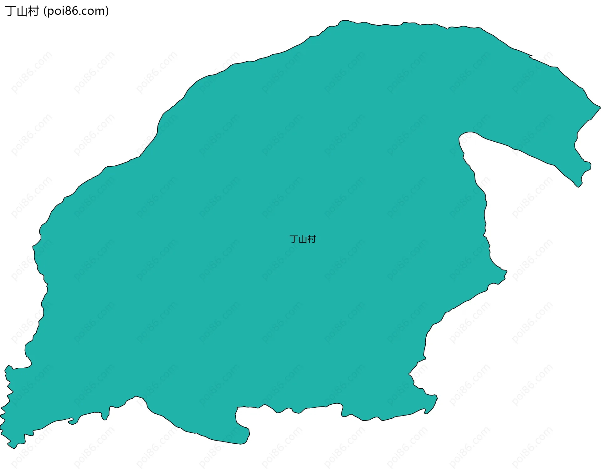 丁山村边界地图