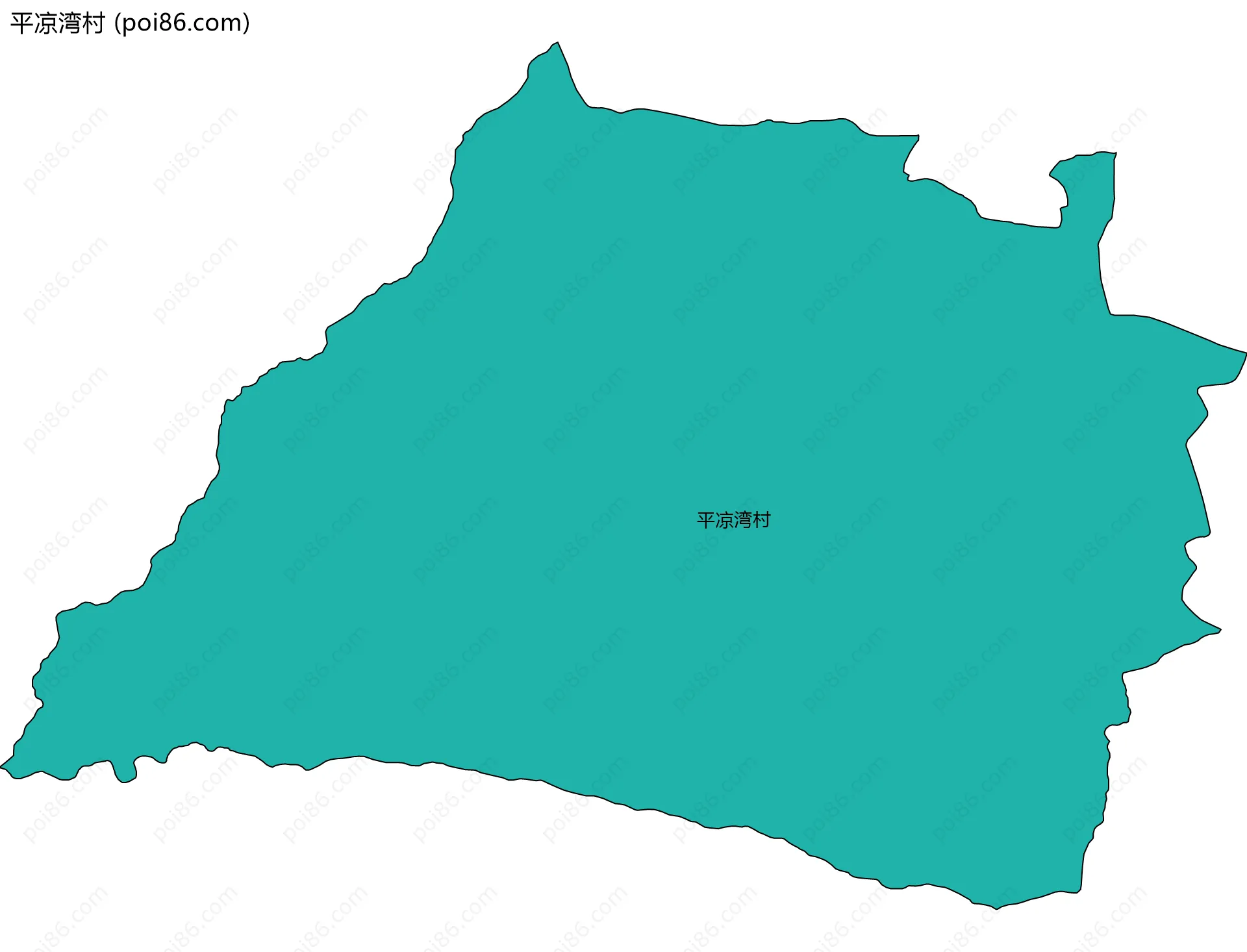 平凉湾村边界地图