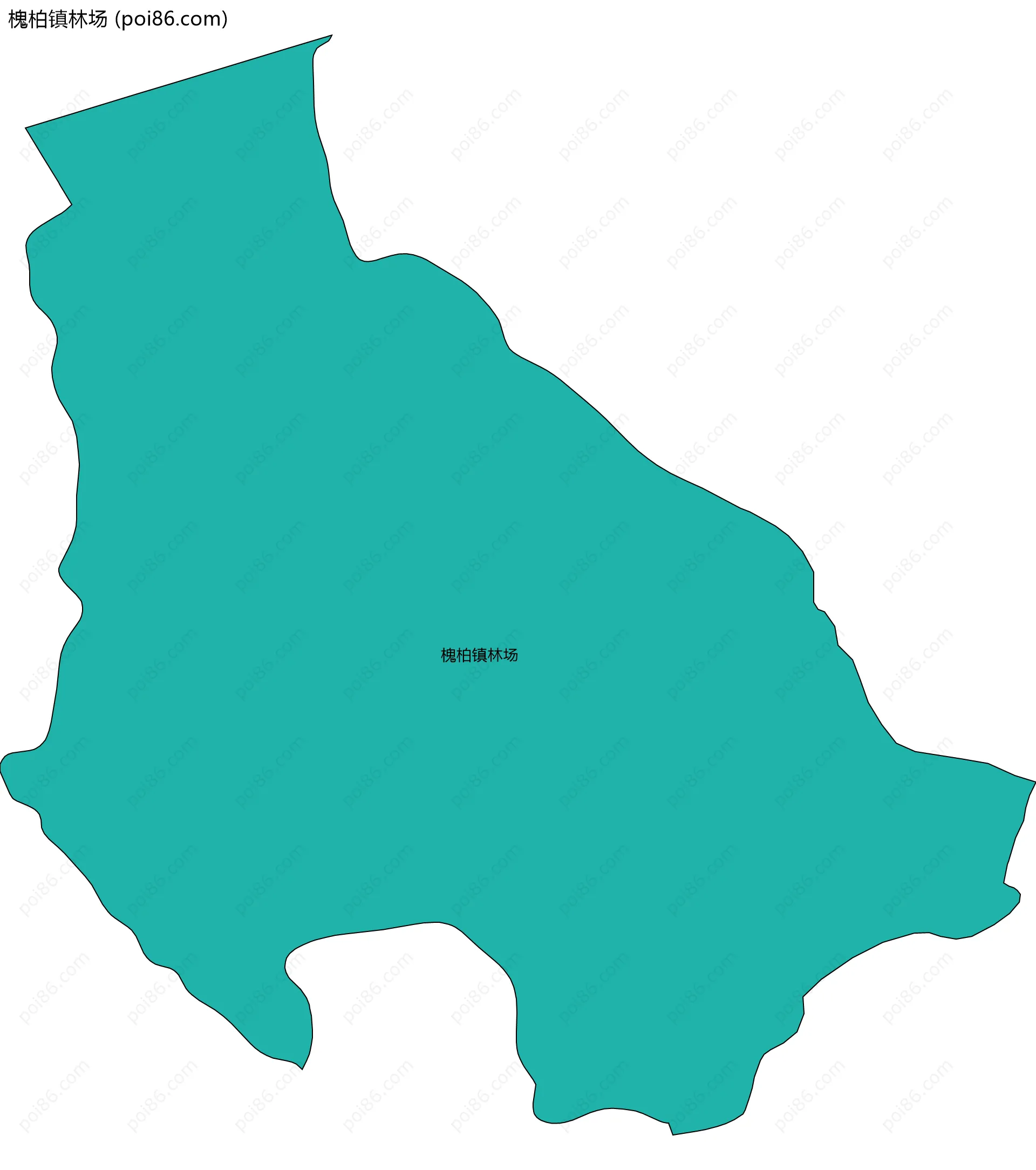 槐柏镇林场边界地图(五级行政区划)