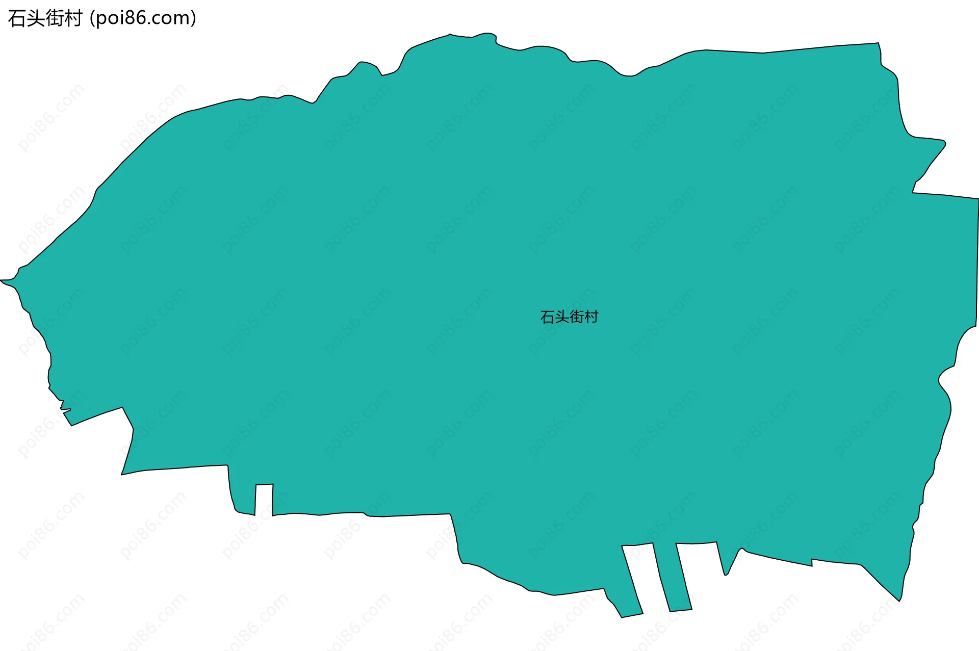 石头街村边界地图