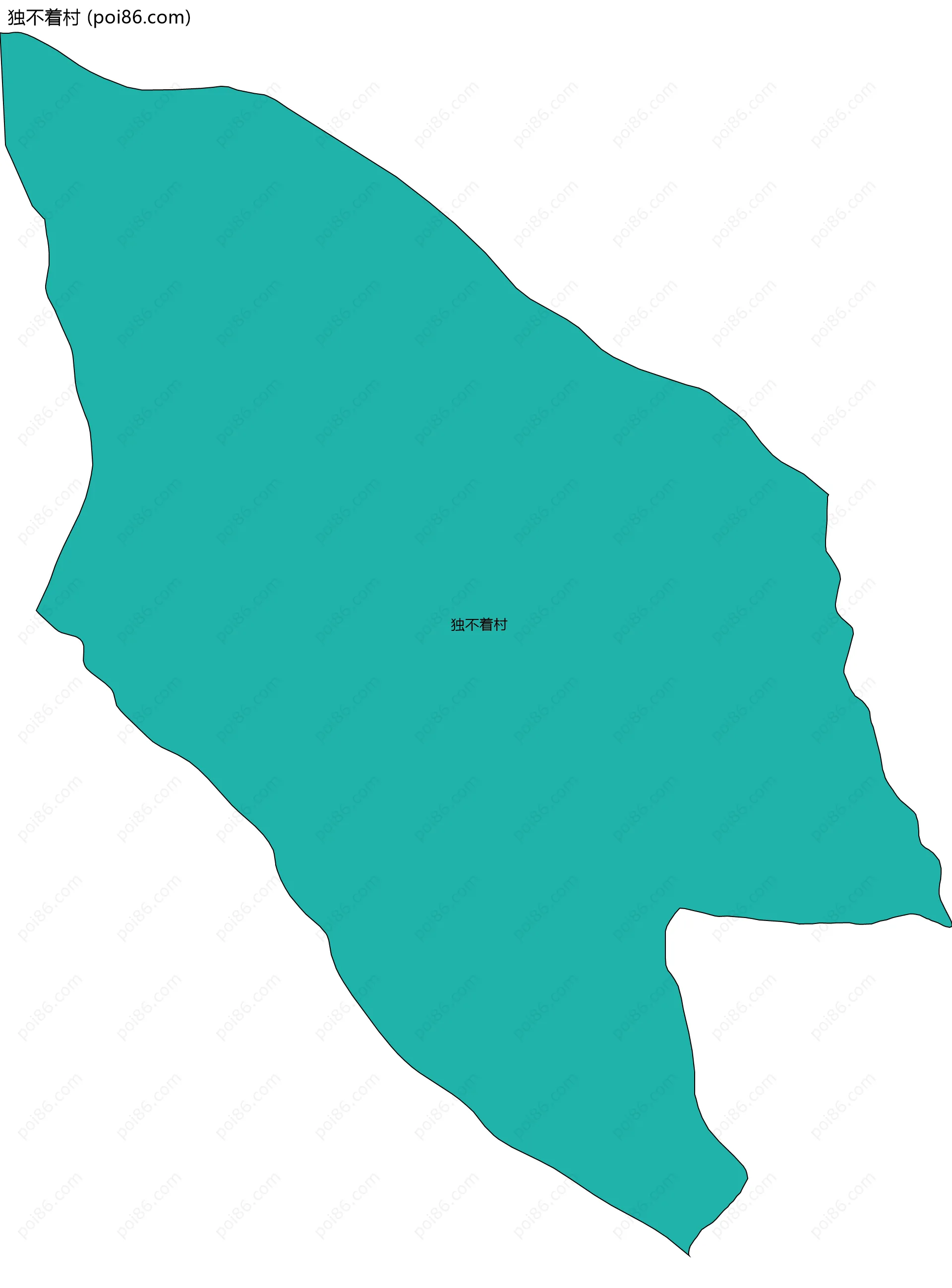 独不着村边界地图