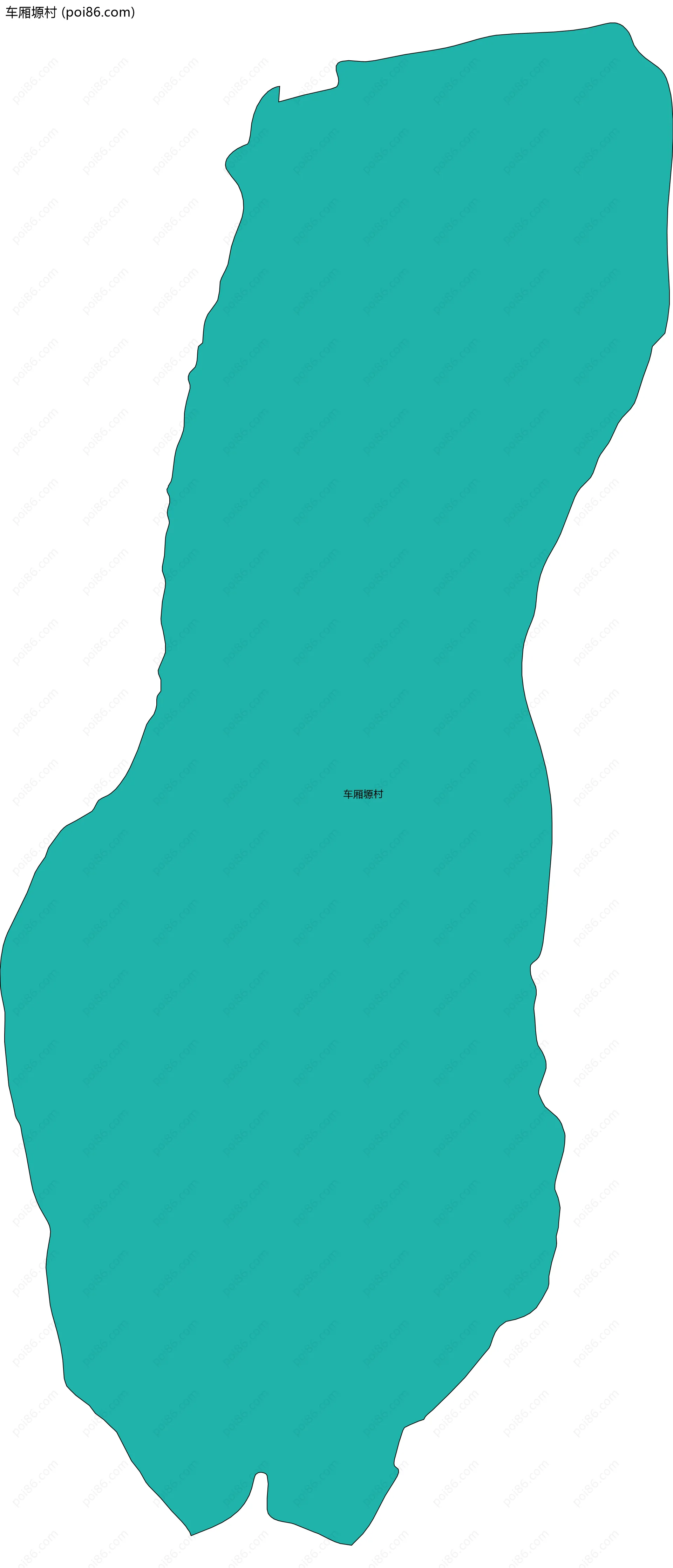 车厢塬村边界地图