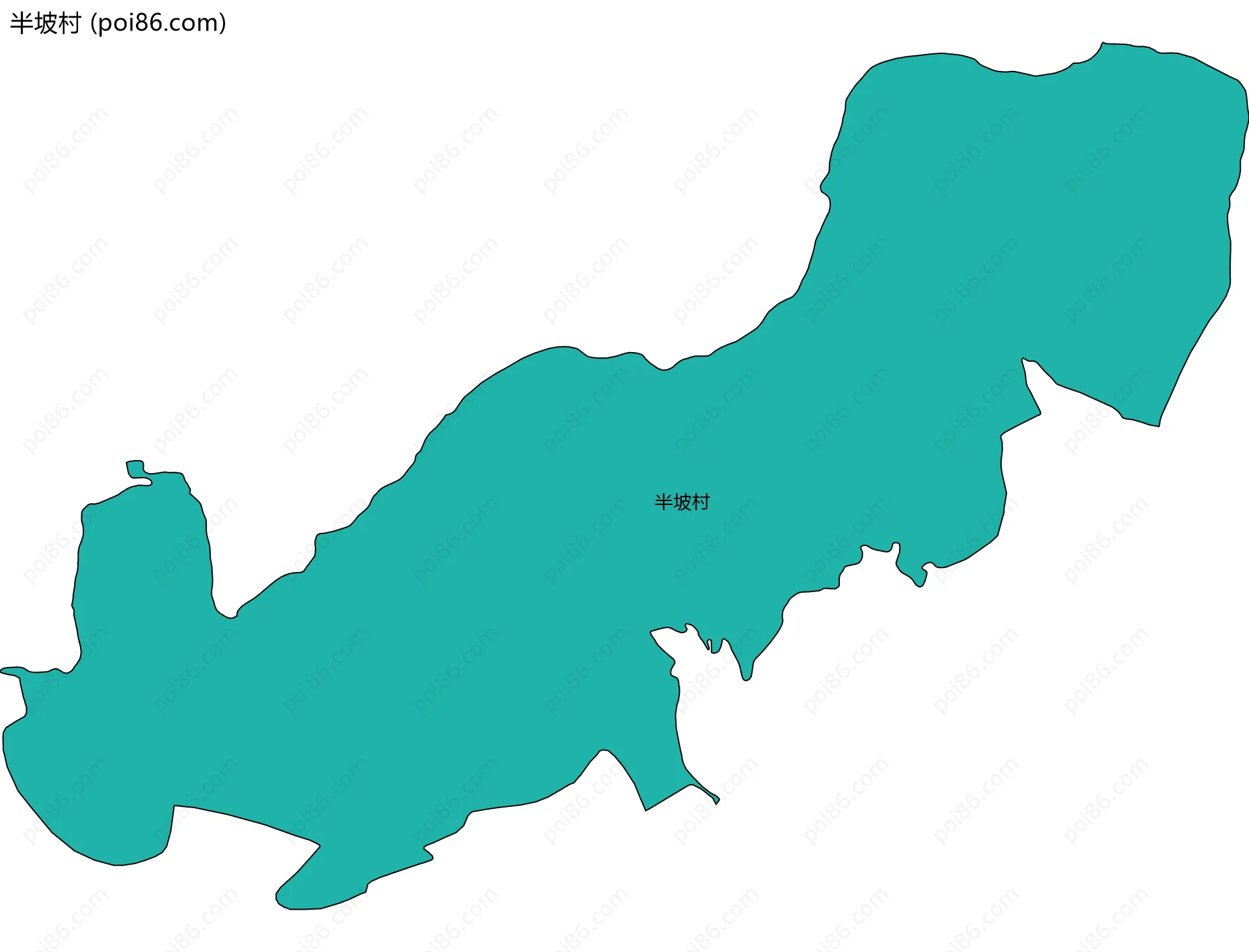 半坡村边界地图