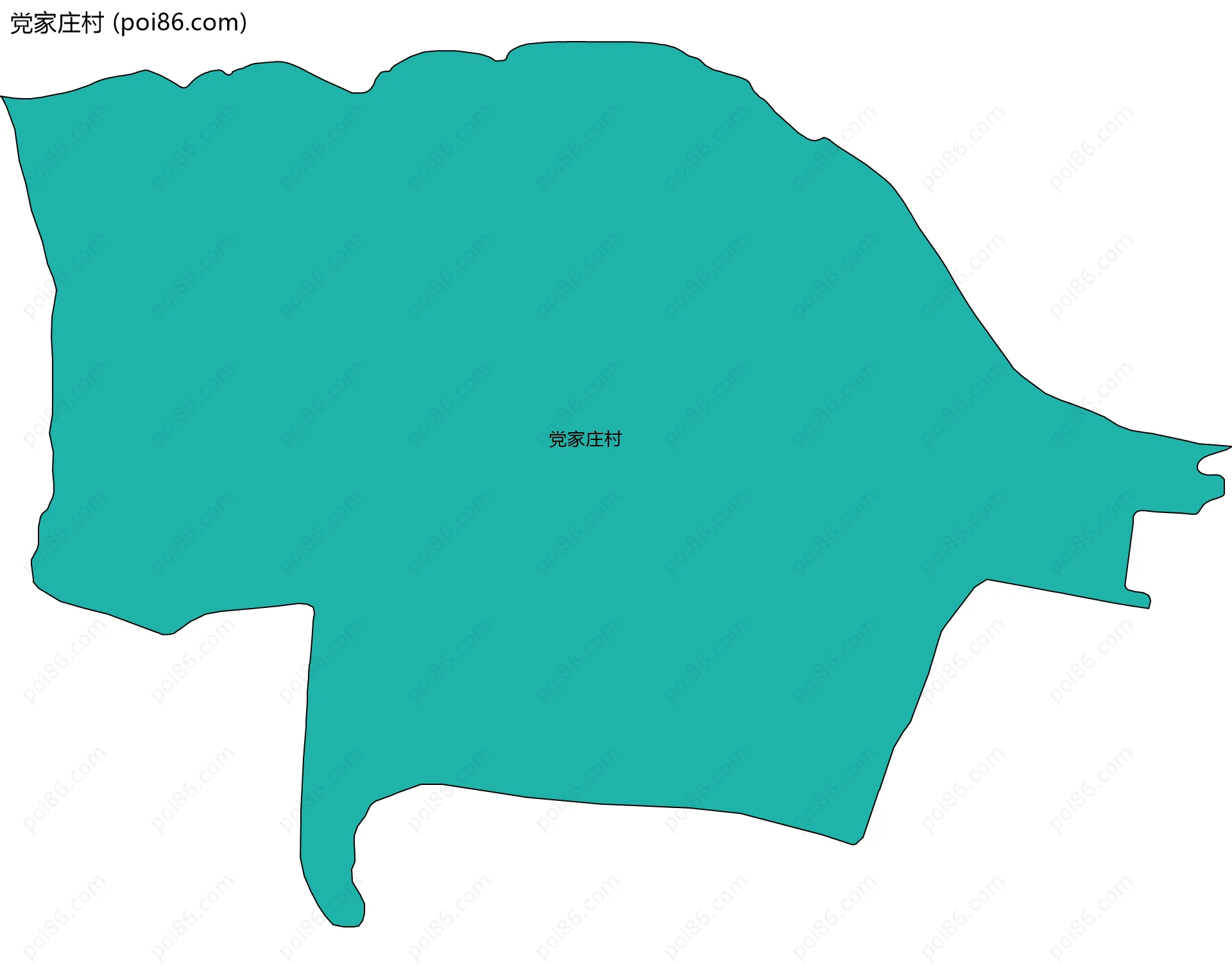 党家庄村边界地图