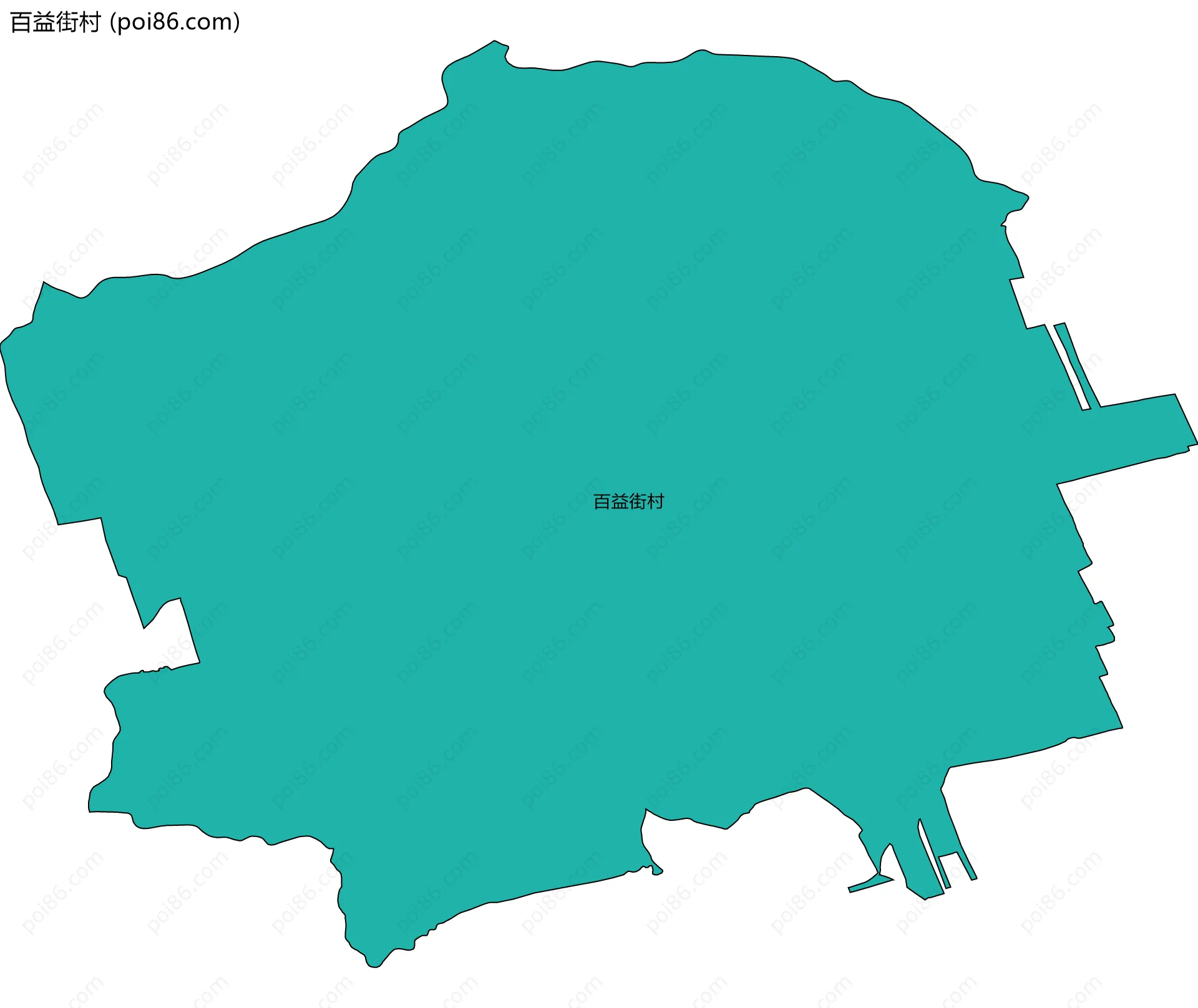 百益街村边界地图