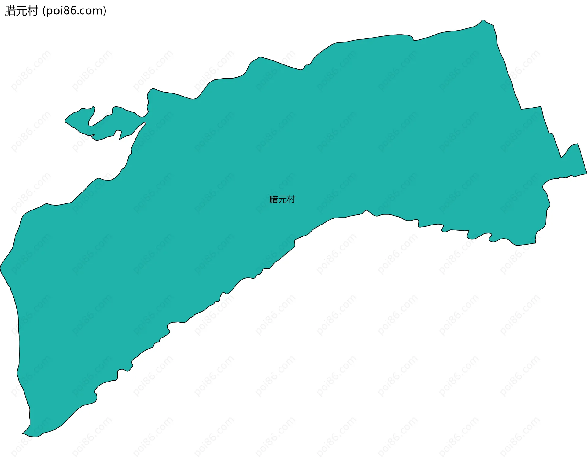 腊元村边界地图