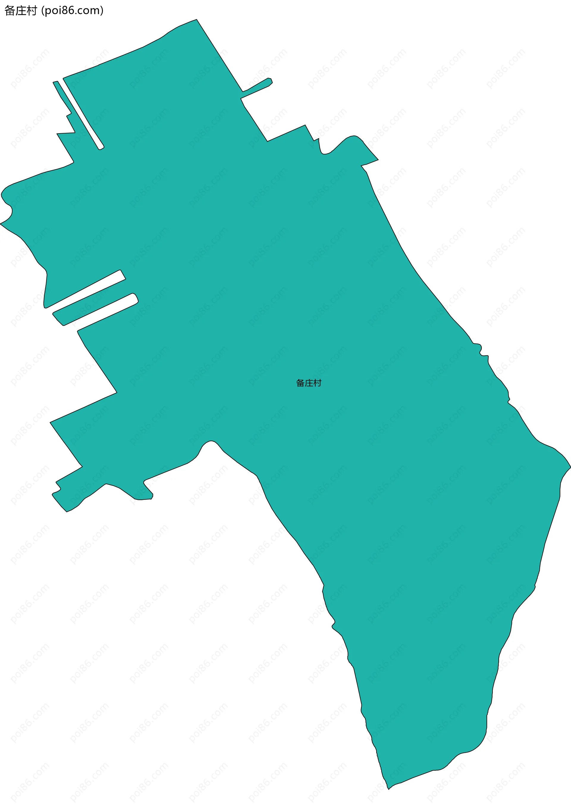 备庄村边界地图