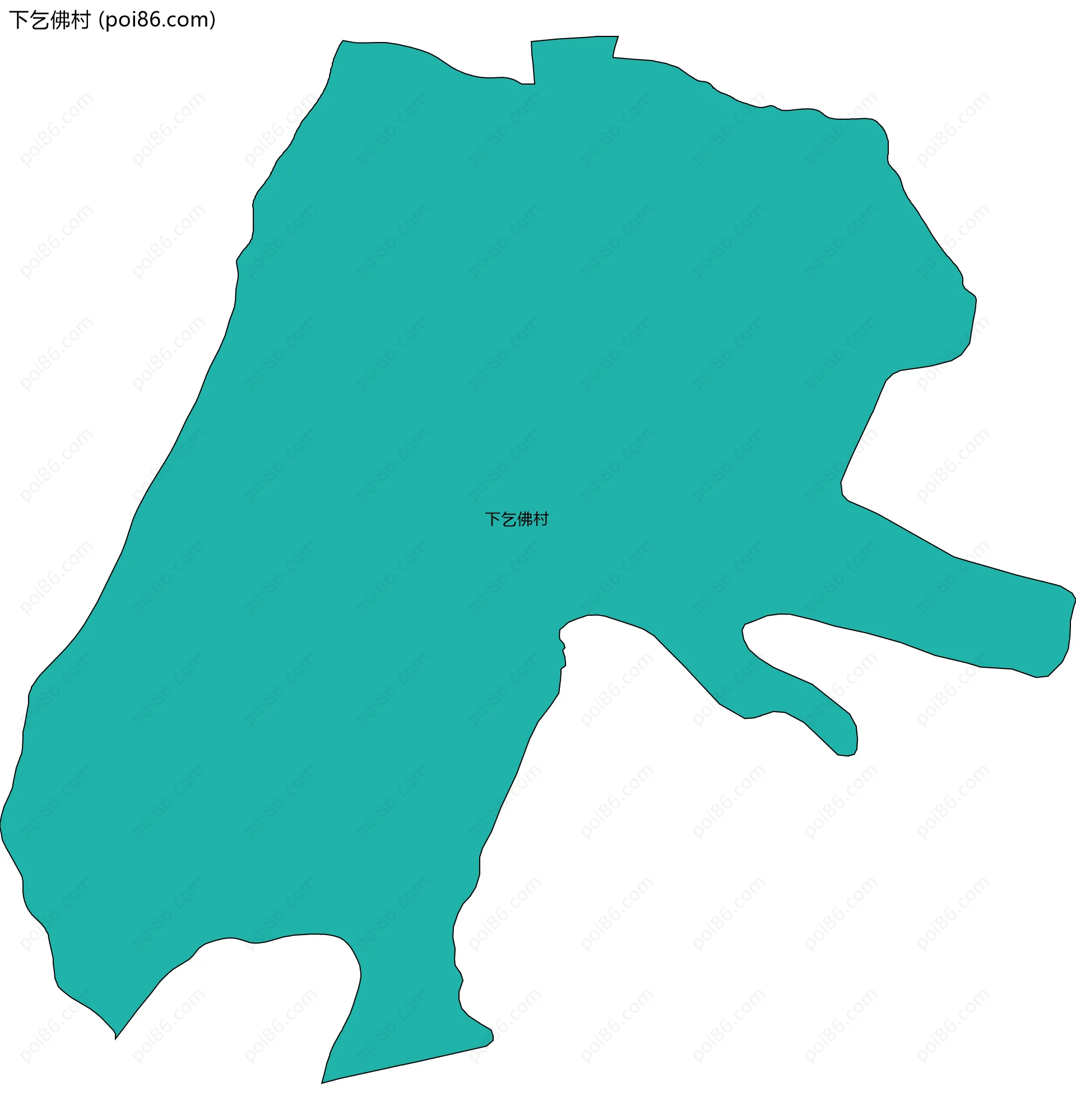 下乞佛村边界地图