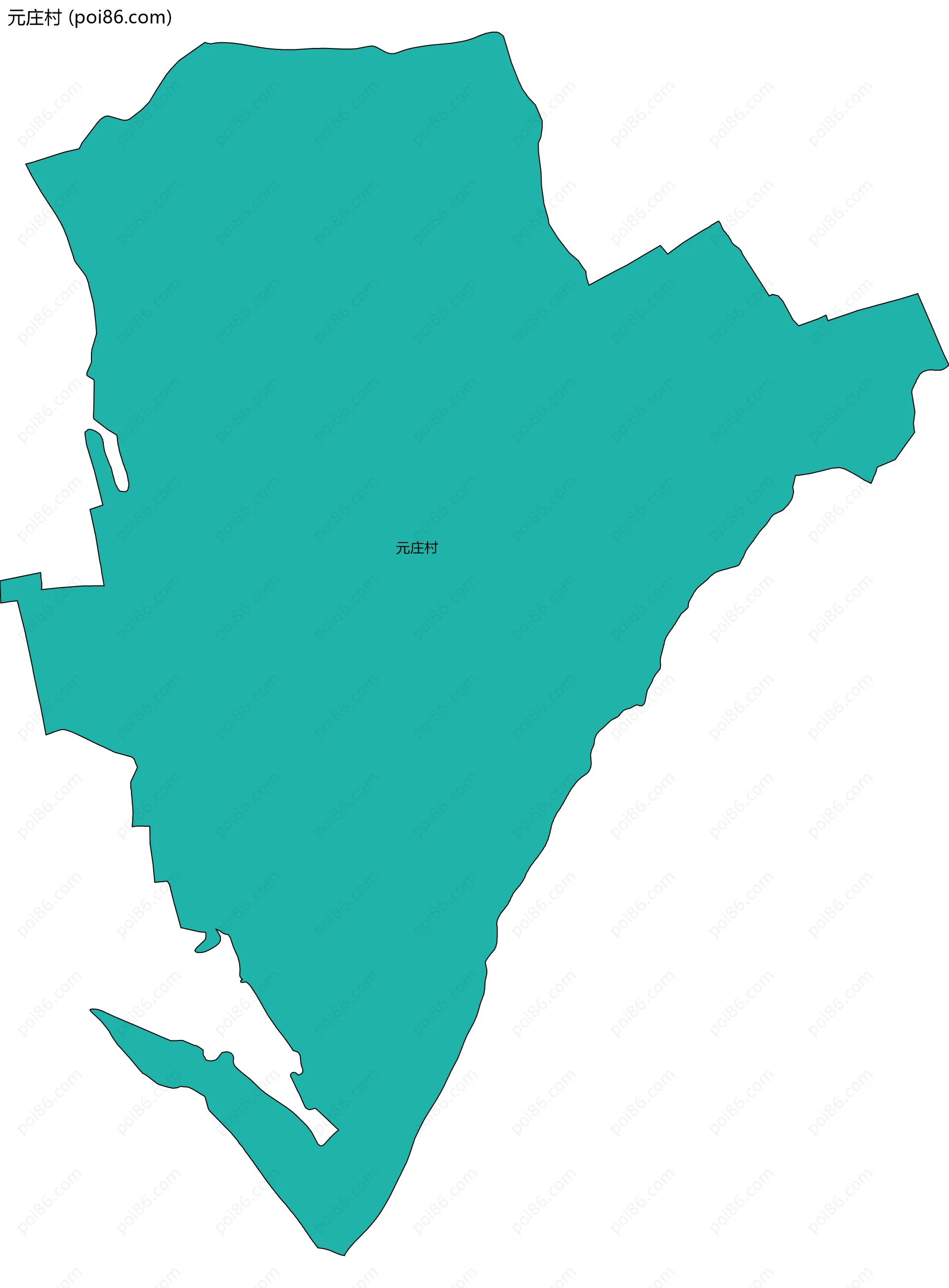 元庄村边界地图
