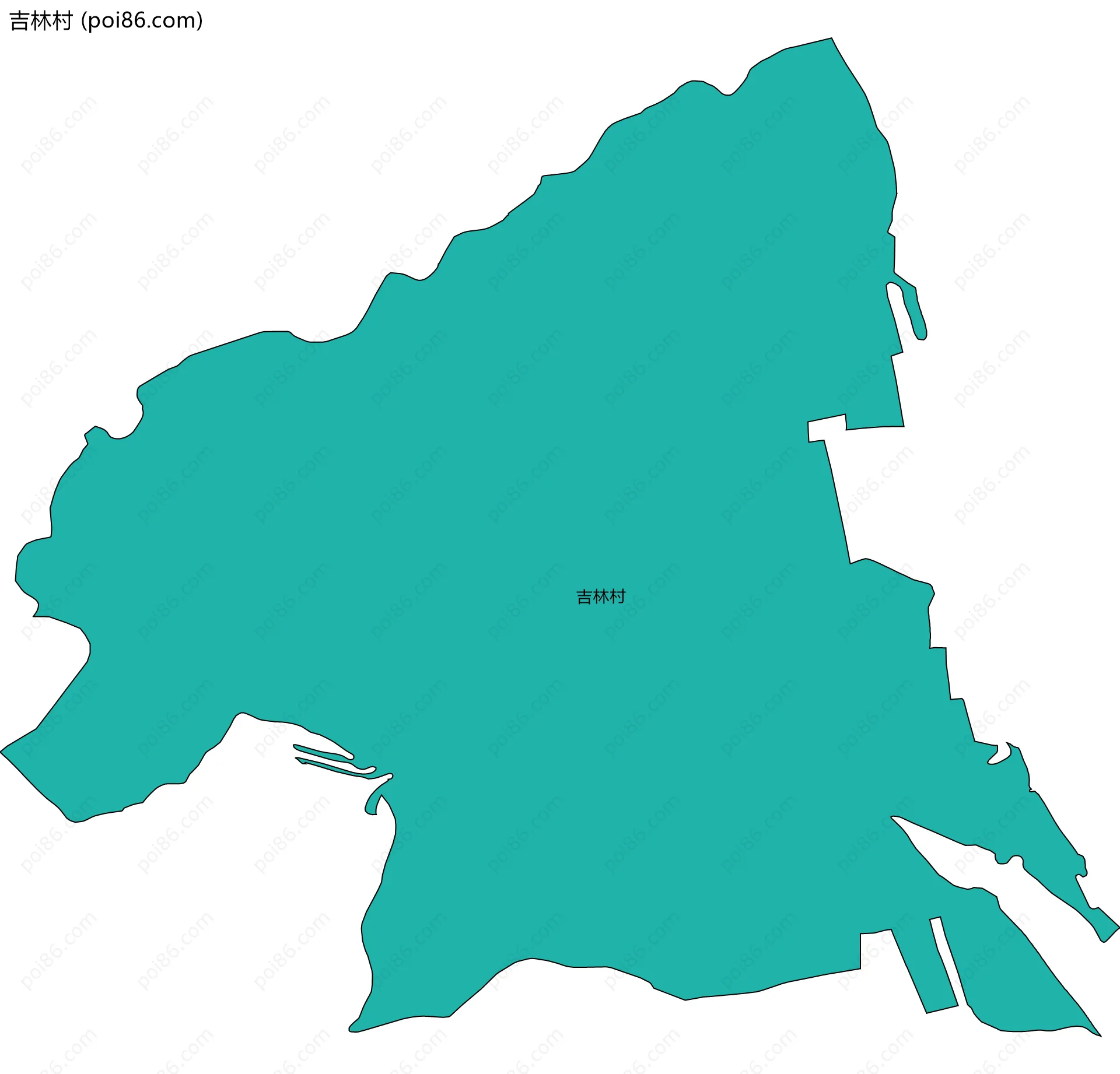 吉林村边界地图