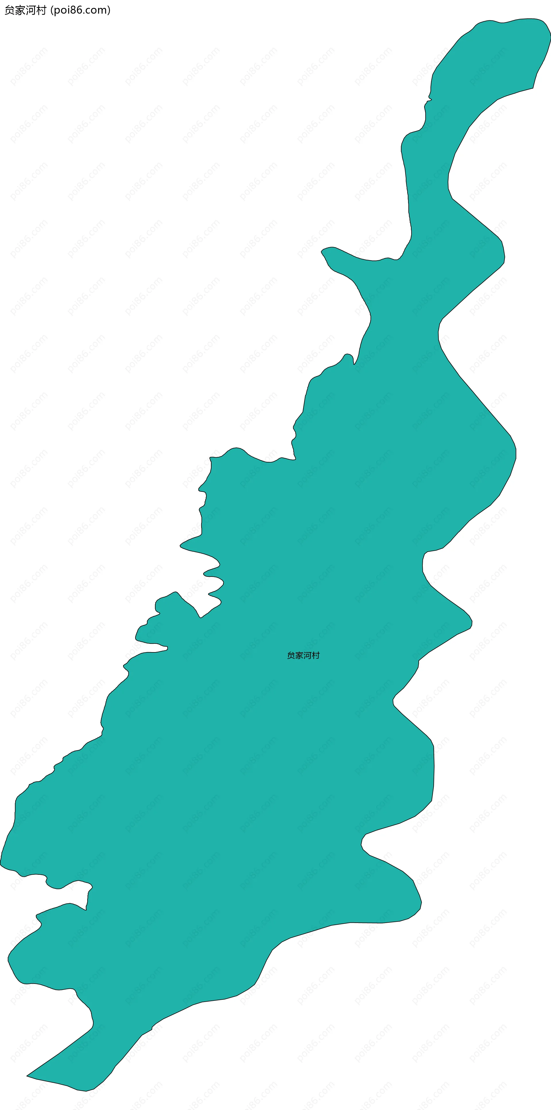 贠家河村边界地图