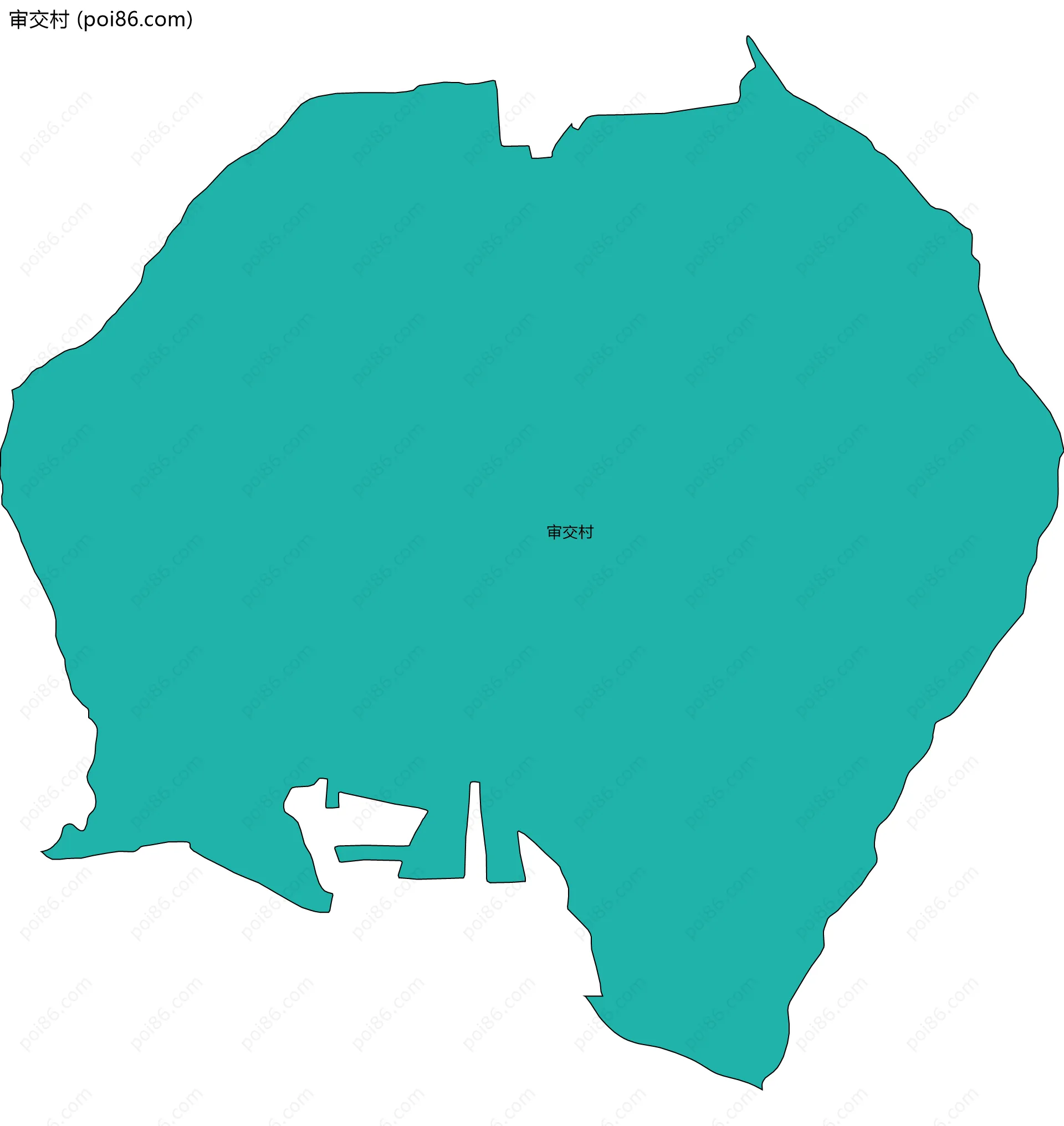 审交村边界地图