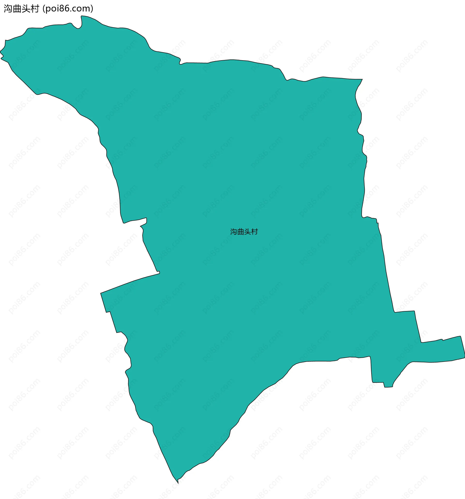沟曲头村边界地图