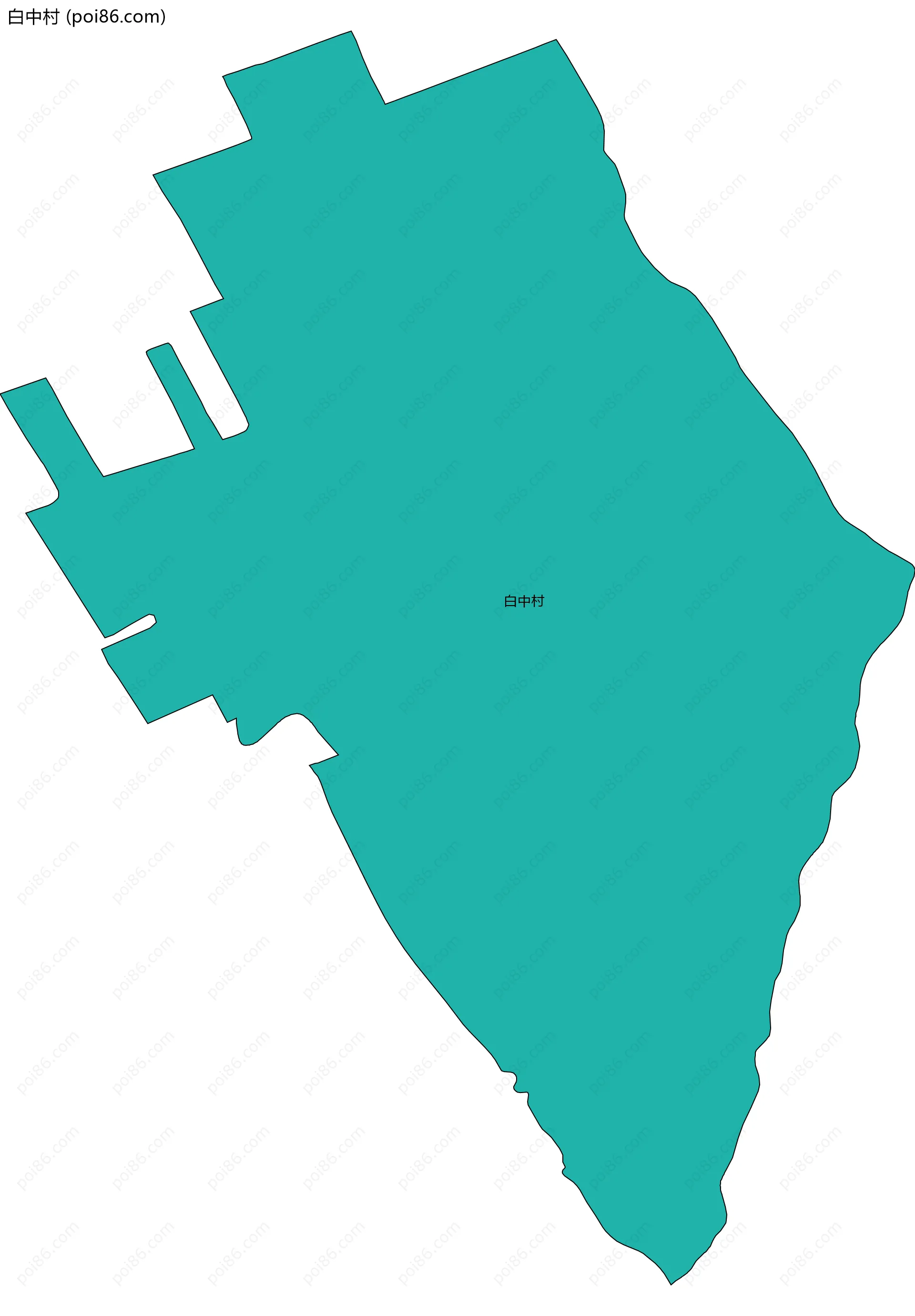 白中村边界地图