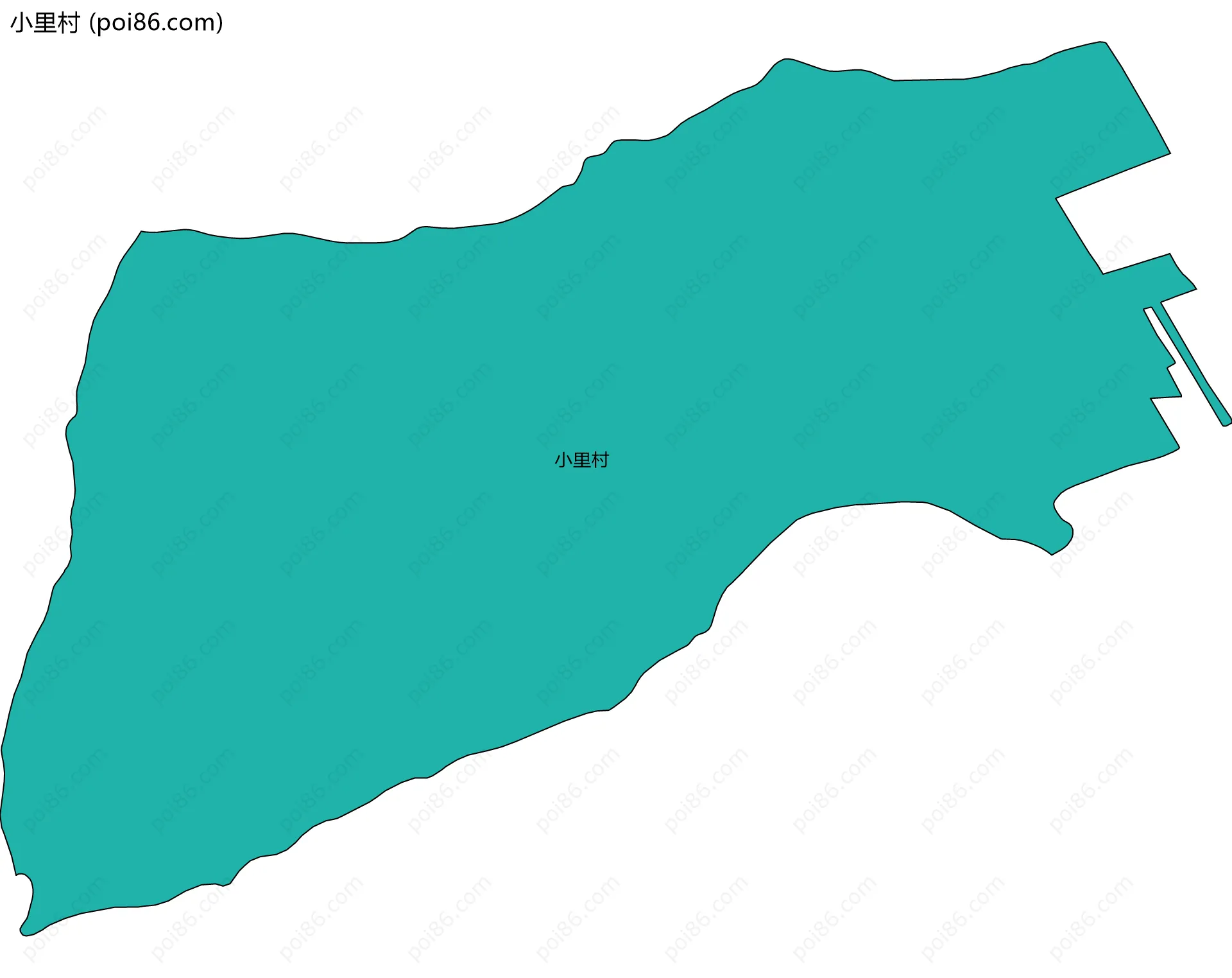 小里村边界地图